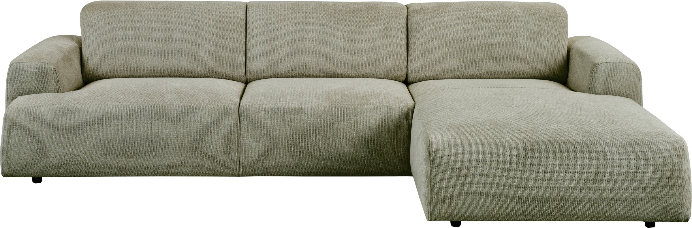 andas Ecksofa »Linkka, Breite 301 cm«, L-Form, in einem weichen Chenille-Stoff, mit Wellenunterfederung