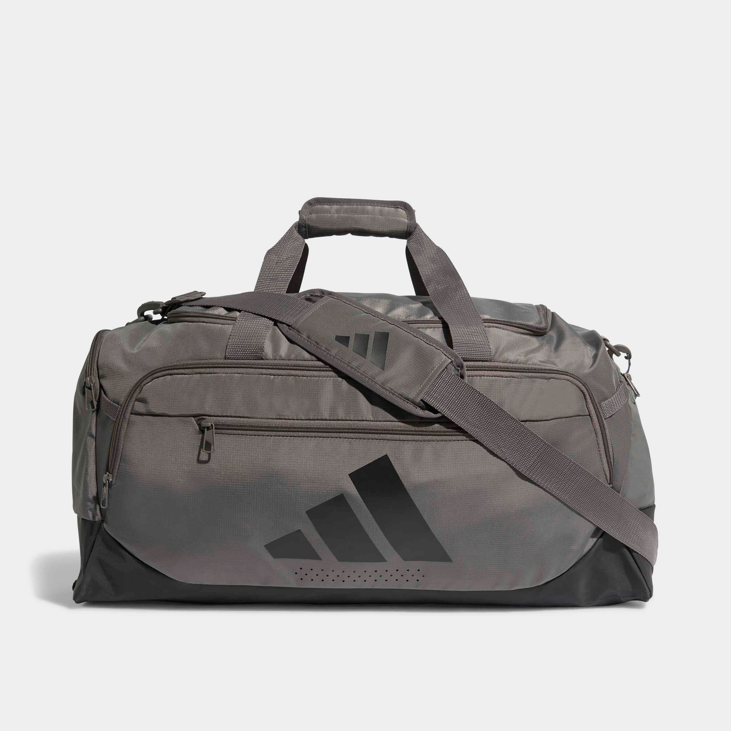 Sporttasche ADIDAS PERFORMANCE "TRAINING DEFENDER DUFFELBAG MITTELGROSS", charcoal, schwarz, Obermaterial: 100% Polyester, Taschen Sporttasche