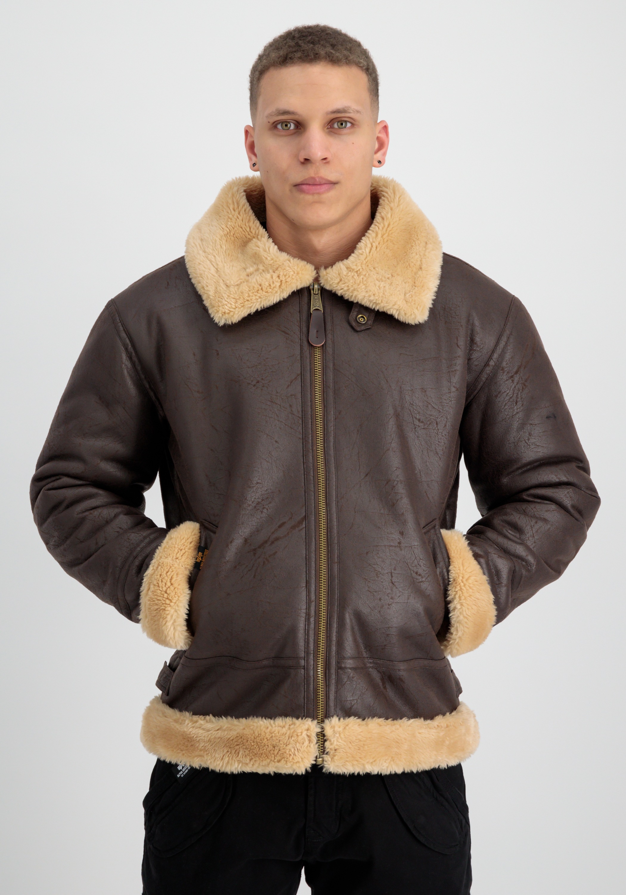 Alpha Industries Lederjacke "B-3 Faux Leather" günstig online kaufen