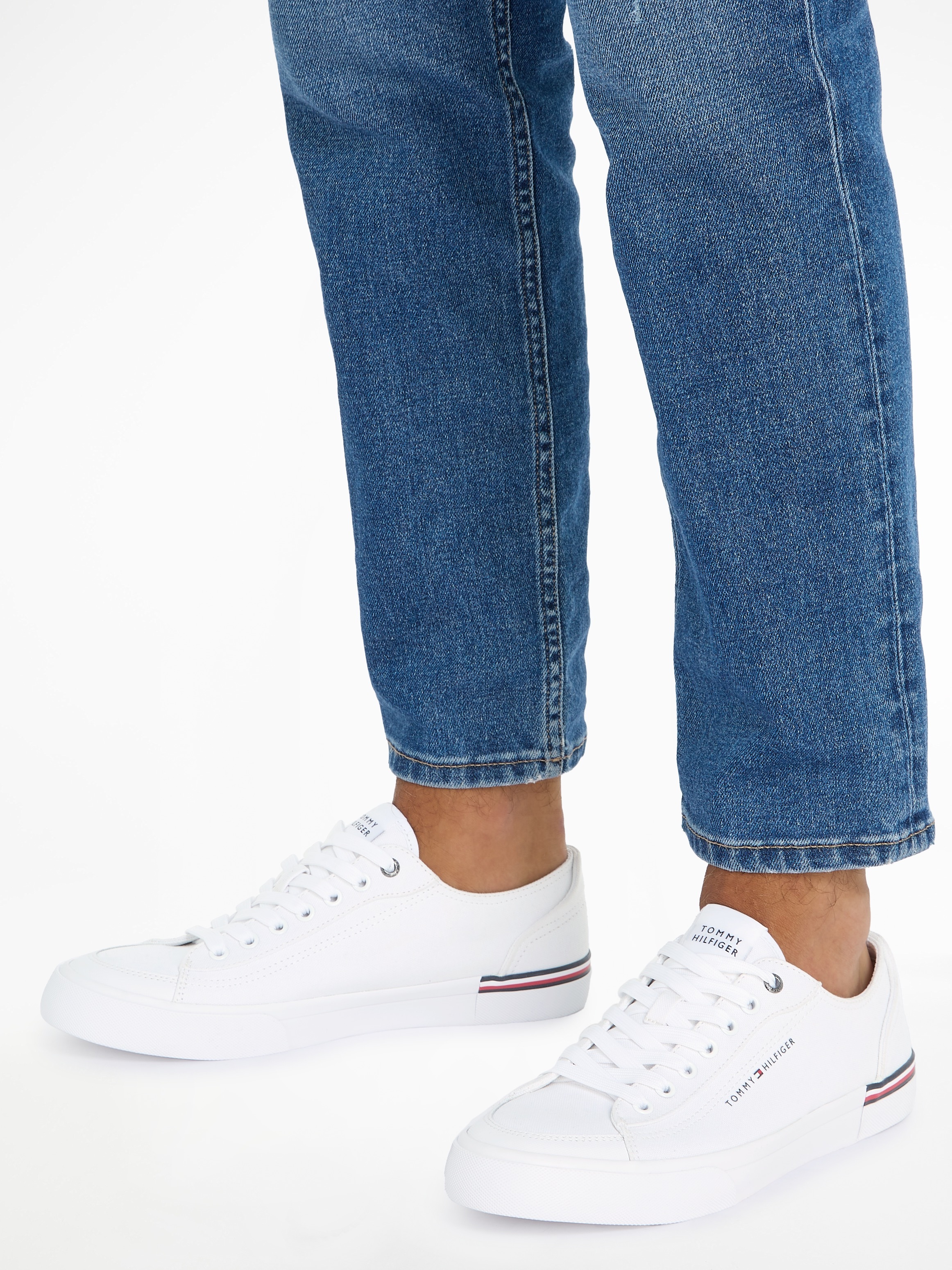 Tommy Hilfiger Sneaker "CORPORATE VULC CANVAS", mit Streifen an der Ferse, günstig online kaufen