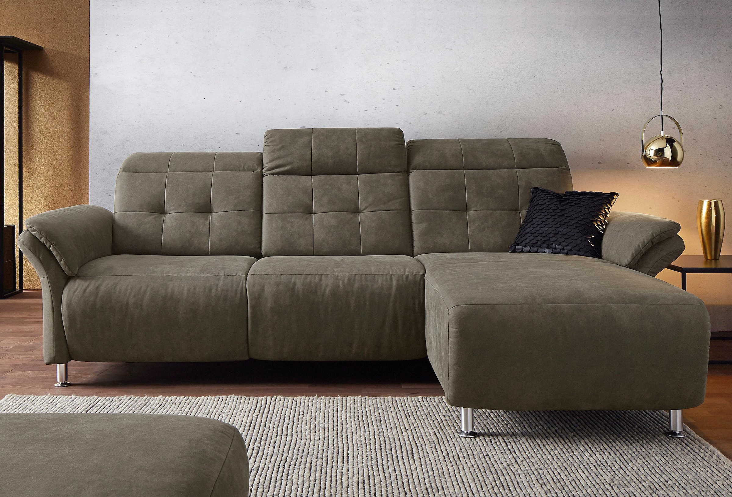Home affaire Ecksofa "Manhattan L-Form" 2 Sitze mit elektrischer Relaxfunkt günstig online kaufen