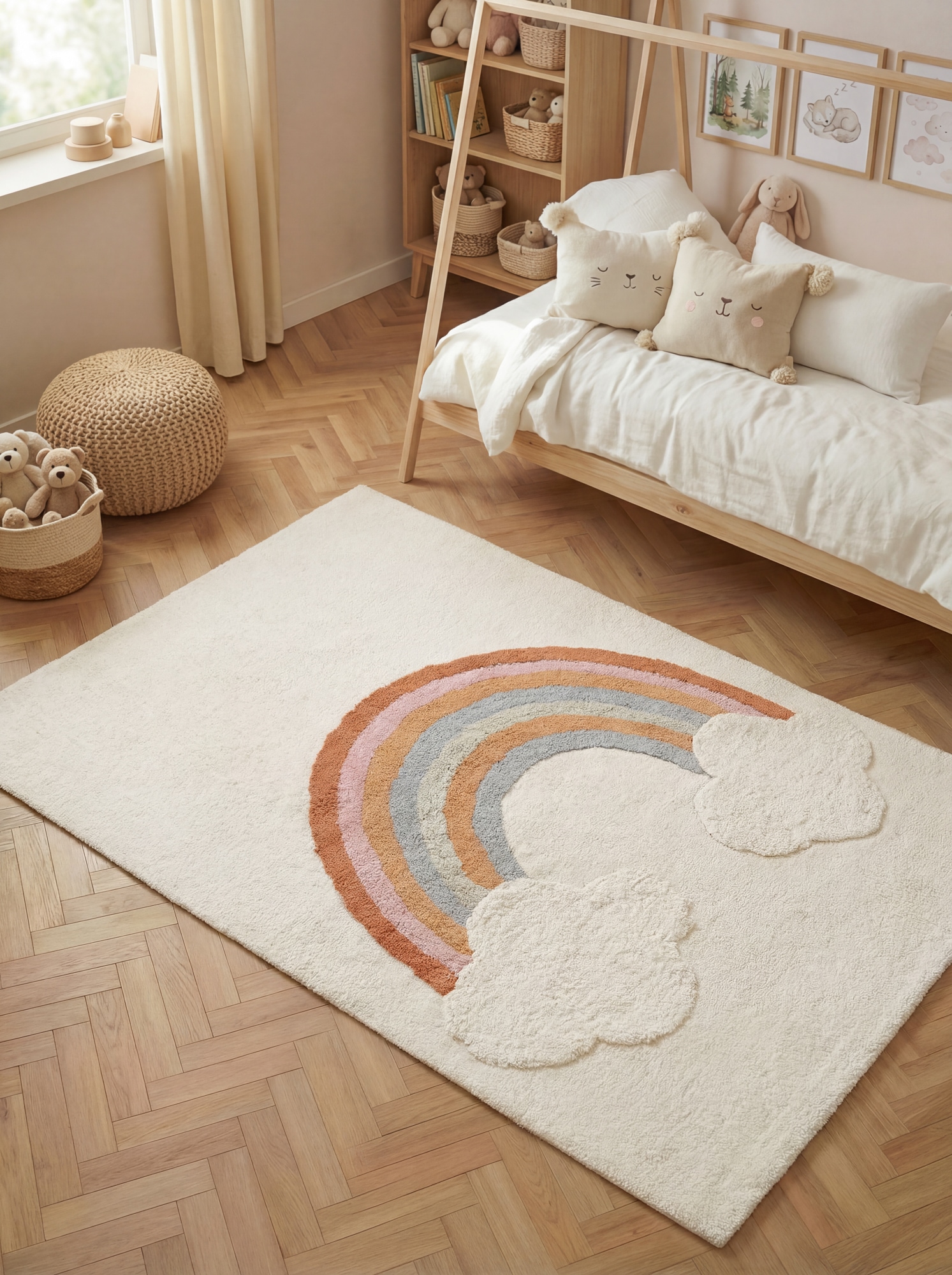 HANSE Home Kinderteppich »Petite Melodie« rechteckig 10 mm Höhe Waschbar, Handgemacht, Weich, Rutschfest, Spielteppich Kinderzimmer