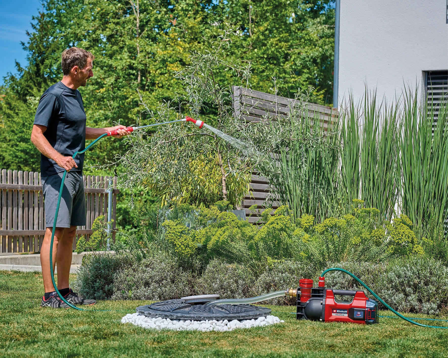 Einhell Akku-Gartenpumpe »AQUINNA 36/38 F LED« 3.800 l/h, Power X-Change, ohne Akku und Ladegerät