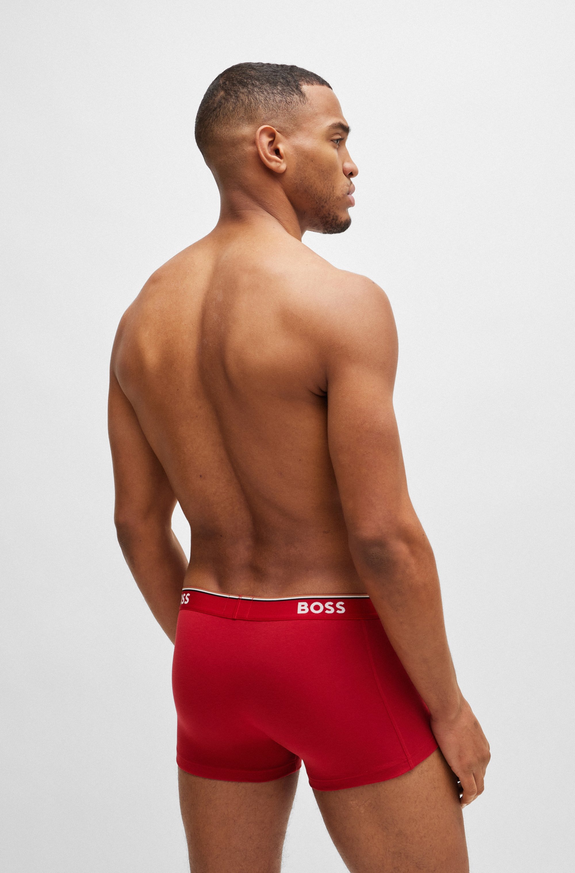 BOSS Boxer »TRUNK 3 PACK«, (3 St.), BOSS Schriftzug auf dem Bund