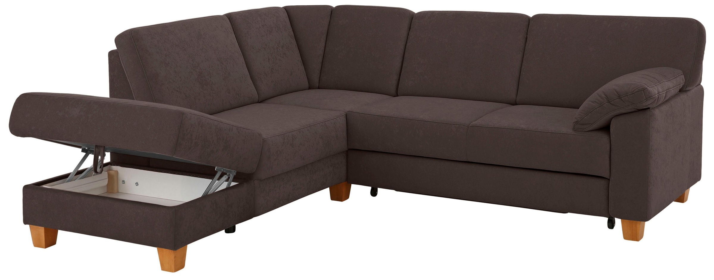 Home affaire Ecksofa »Belfort L-Form«, mit Federkern, wahlweise mit Bettfunktion und Stauraum