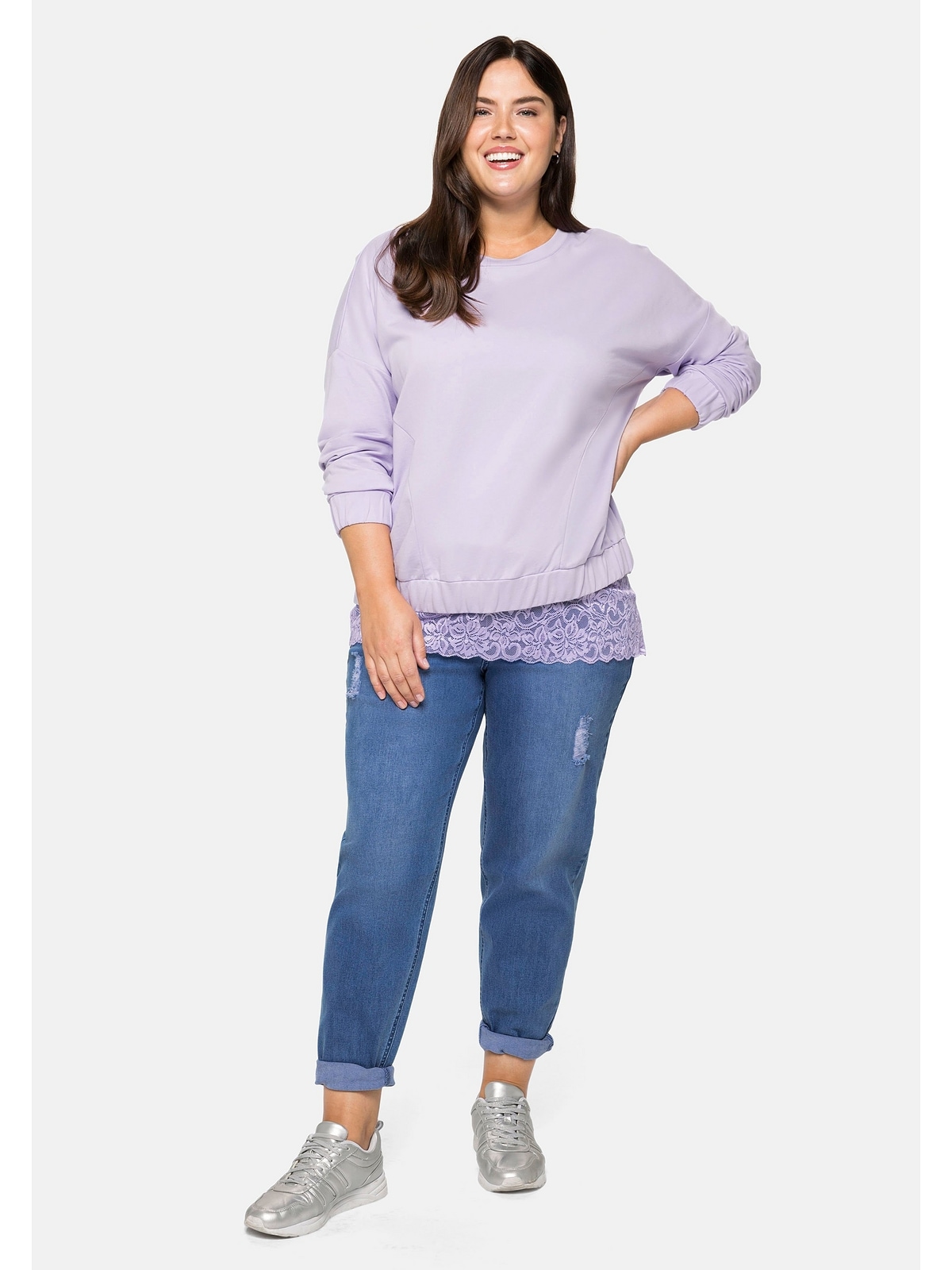 Sheego Sweatshirt »Große Größen«, mit Gummibund