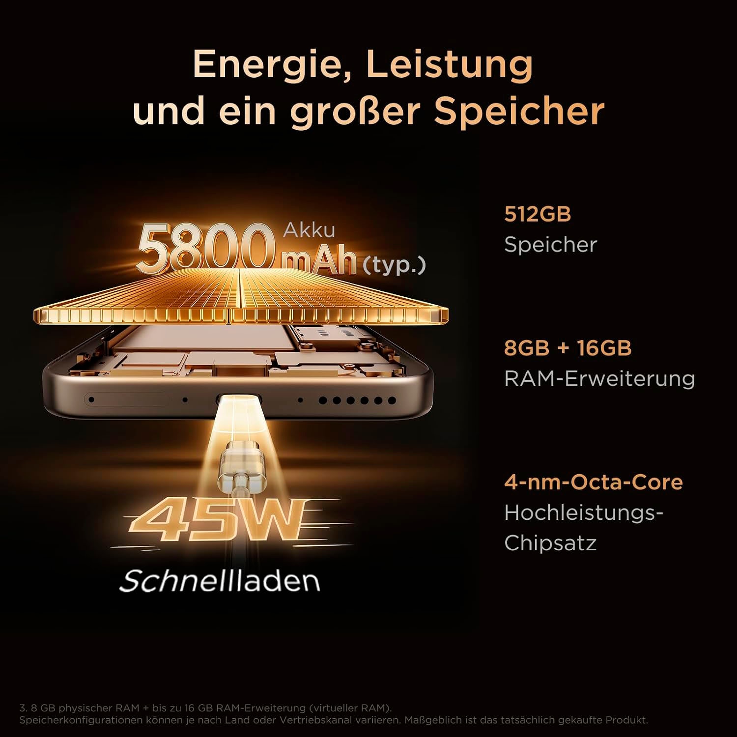 TCL Smartphone »P80 Ultra 512GB« sunit gold