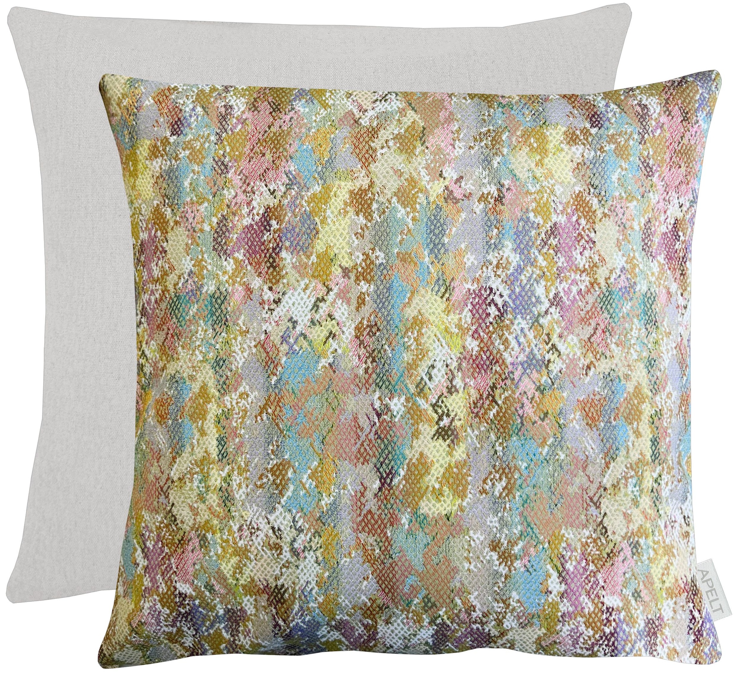 Kissenhülle APELT, B:46cm H:0,5cm L:46cmpastellfarben, zartes rose, gelb, mint, Mischgewebe, Bezug: 80% Polyester, 20% Baumwolle, Kissenbezüge,