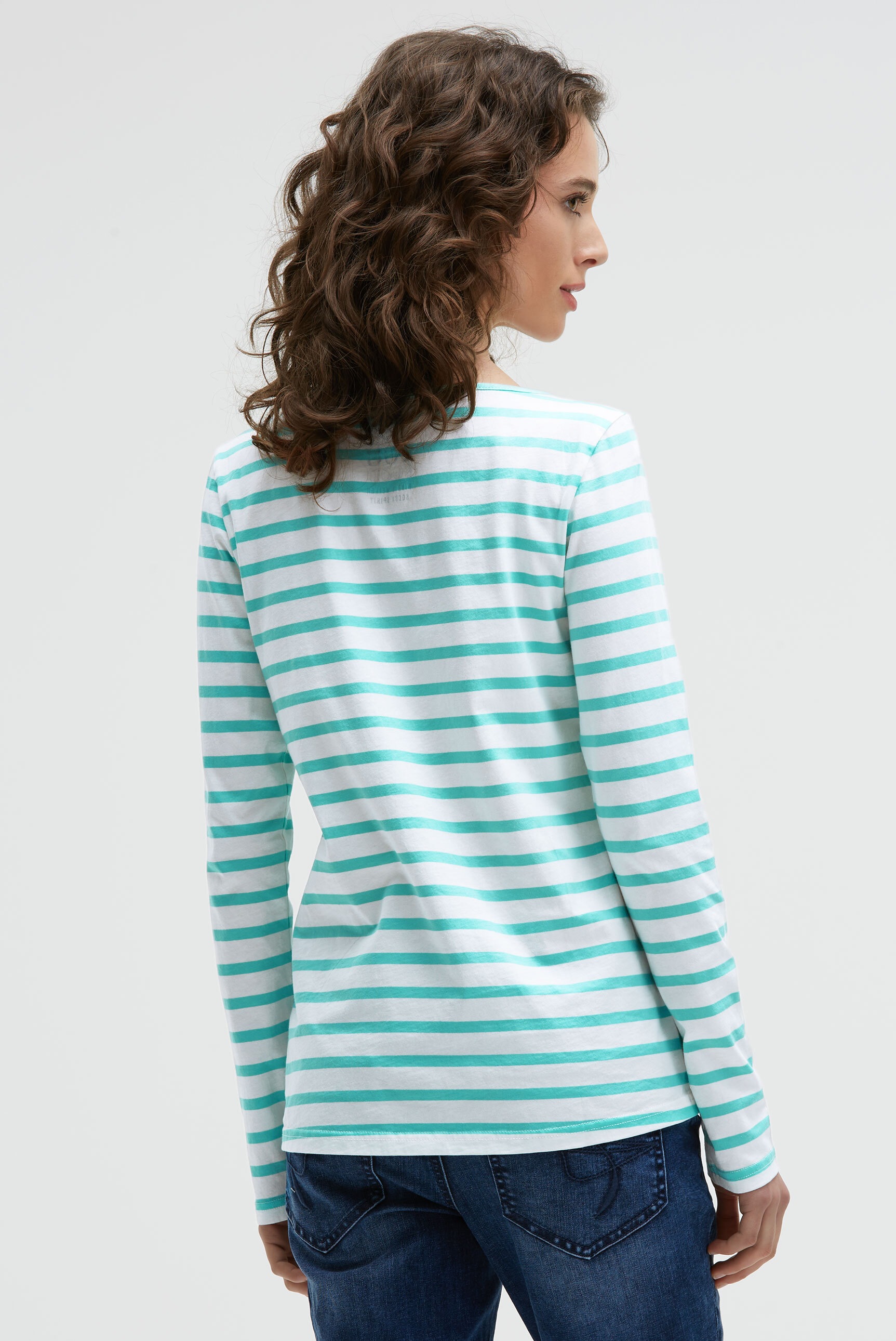 SOCCX Rundhalsshirt mit U-Boot-Ausschnitt