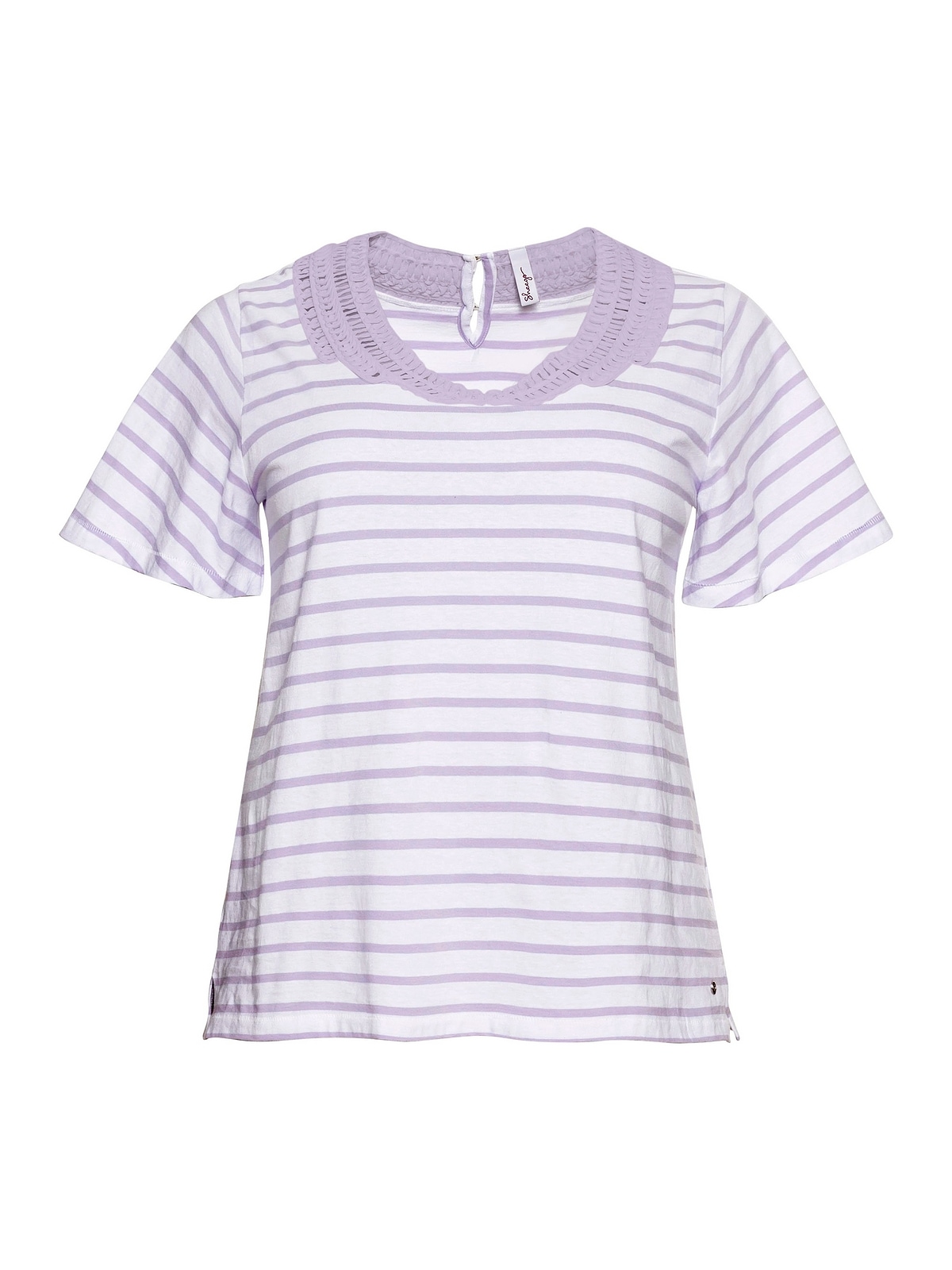 Sheego T-Shirt BAUR am | mit Spitze bestellen »Große breiter Rundhalsausschnitt Größen«