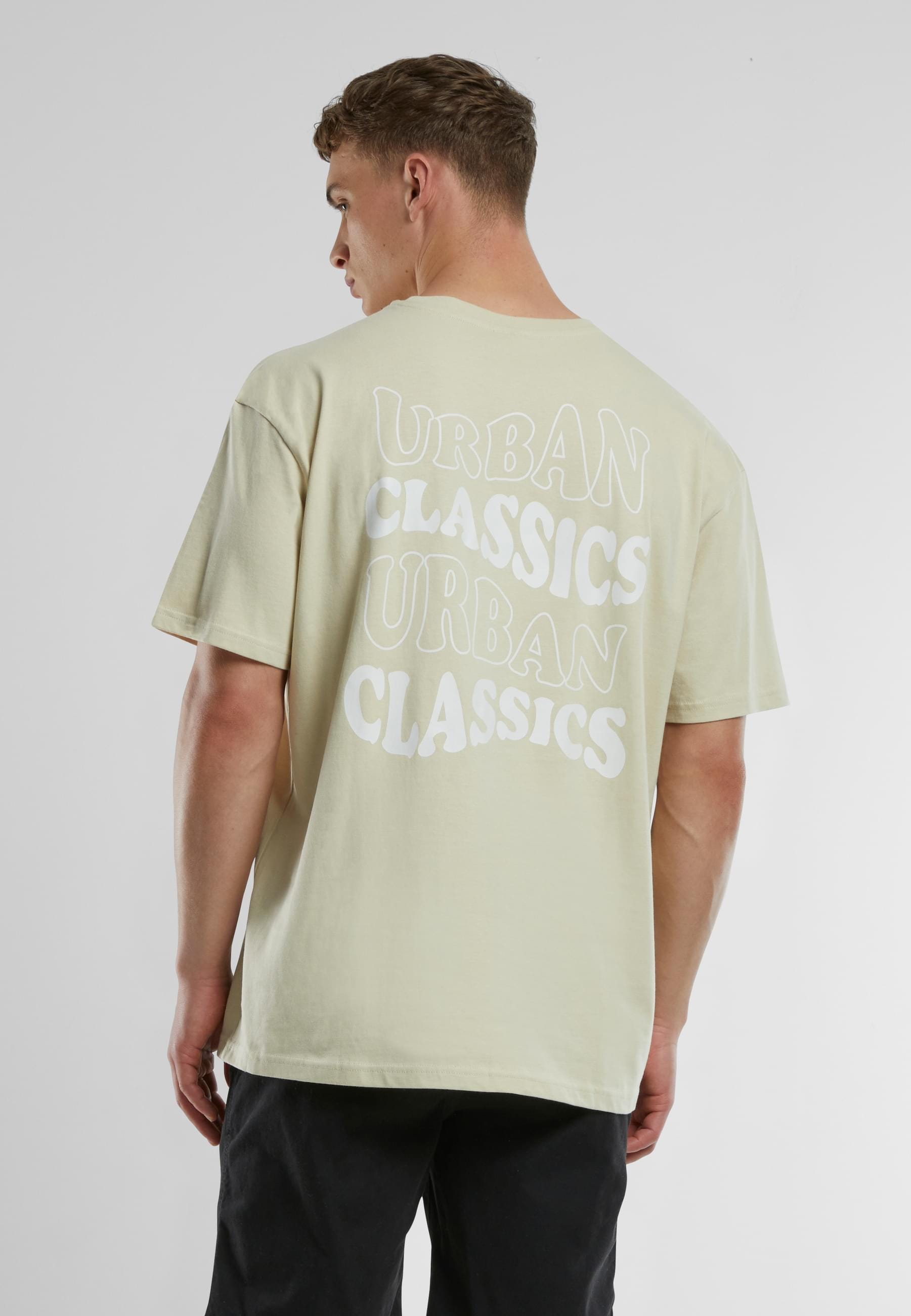 URBAN CLASSICS T-Shirt »Urban Classics UC Weavy Logo Heavy Oversized Tee«, (1 tlg.)