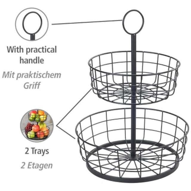 WENKO Etagere, (1 tlg.), pulverbeschichtetes Eisen, 2-stöckig bestellen |  BAUR