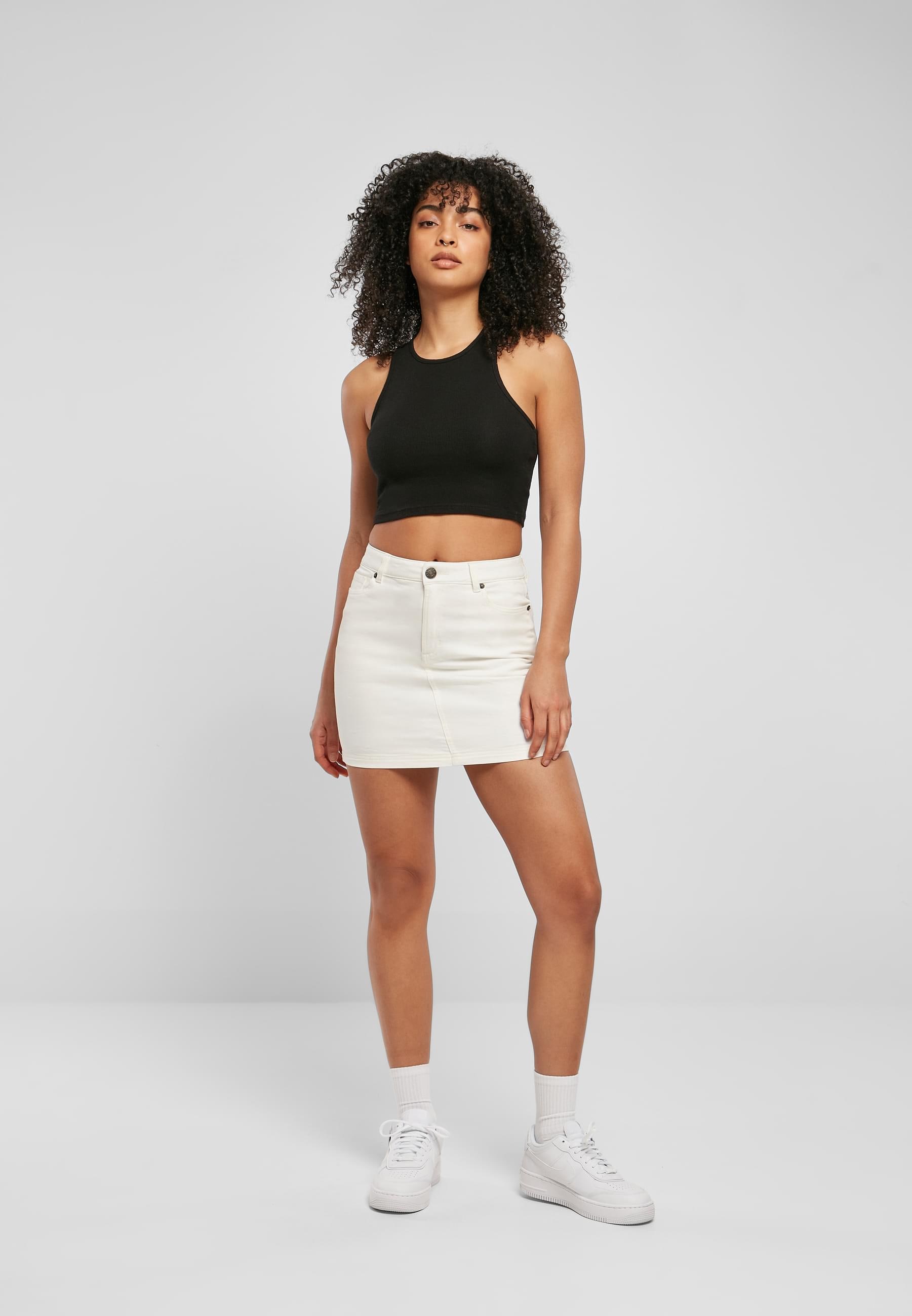 URBAN CLASSICS Jerseyrock »Urban Classics Damen Ladies Organic Stretch Denim Mini Skirt«, (1 tlg.)