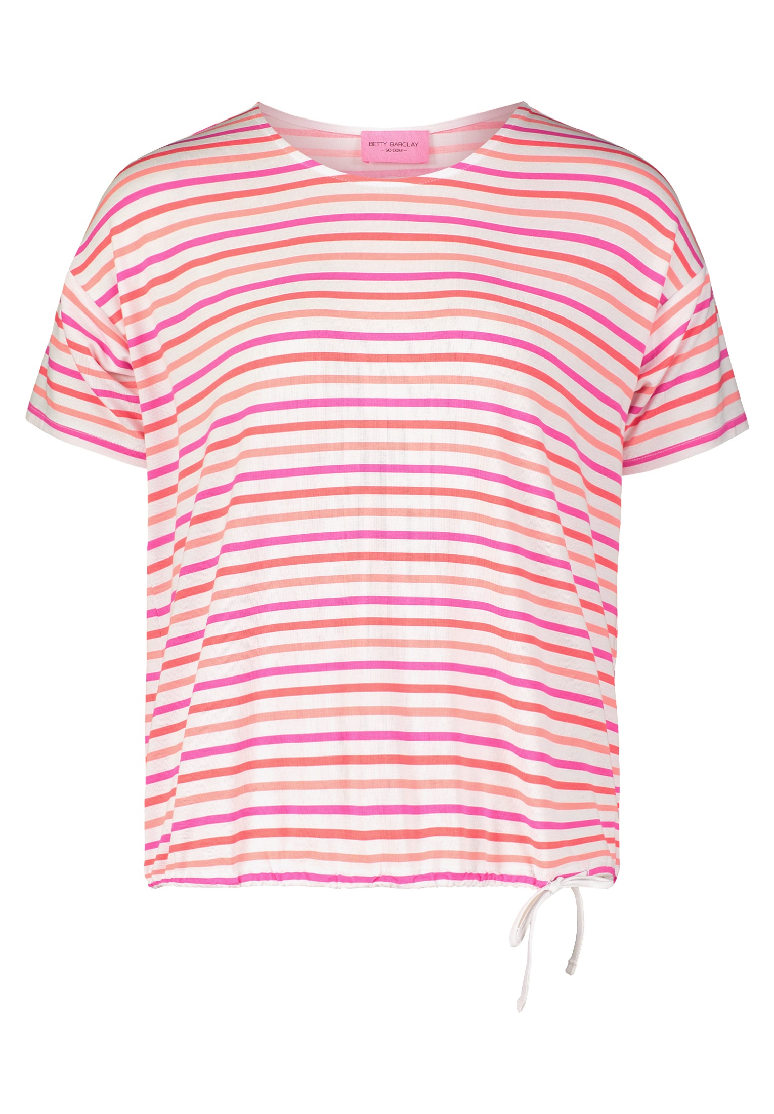 Betty Barclay Kurzarmshirt "Betty Barclay Ringelshirt mit Tunnelzug", (1 tl günstig online kaufen