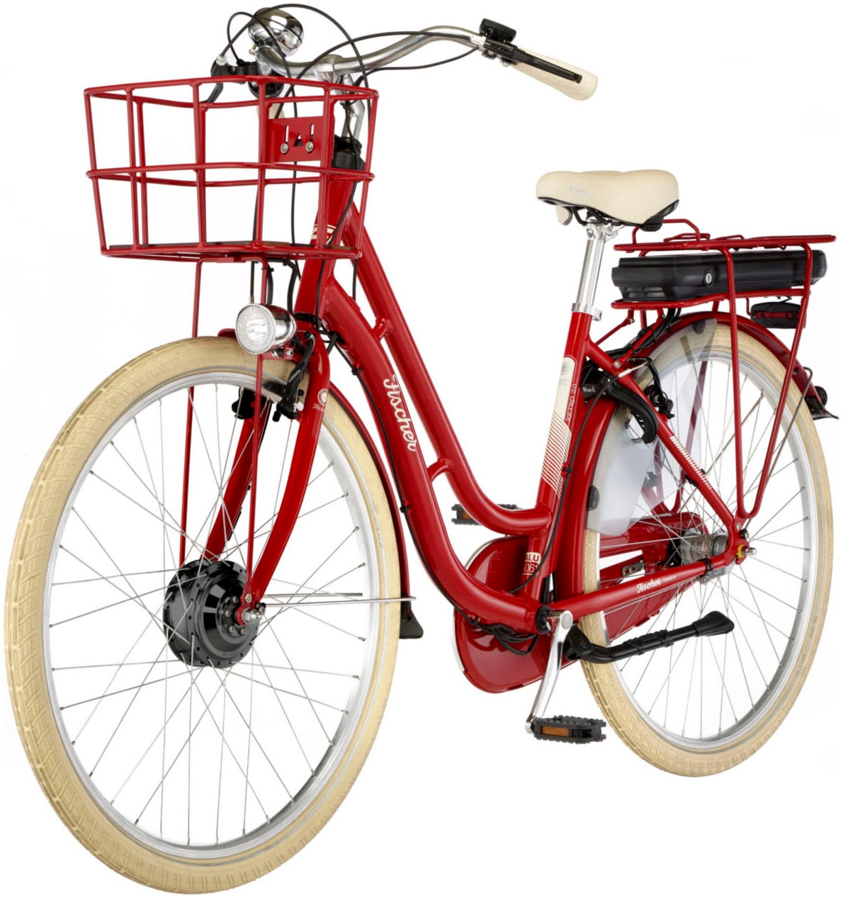 FISCHER Fahrrad E-Bike »CITA RETRO 2.0 418 48«, 3 Gang, Shimano, Shimano 3-Gang Nexus Nabenschaltung, (mit Akku-Ladegerät-mit Werkzeug), Pedelec