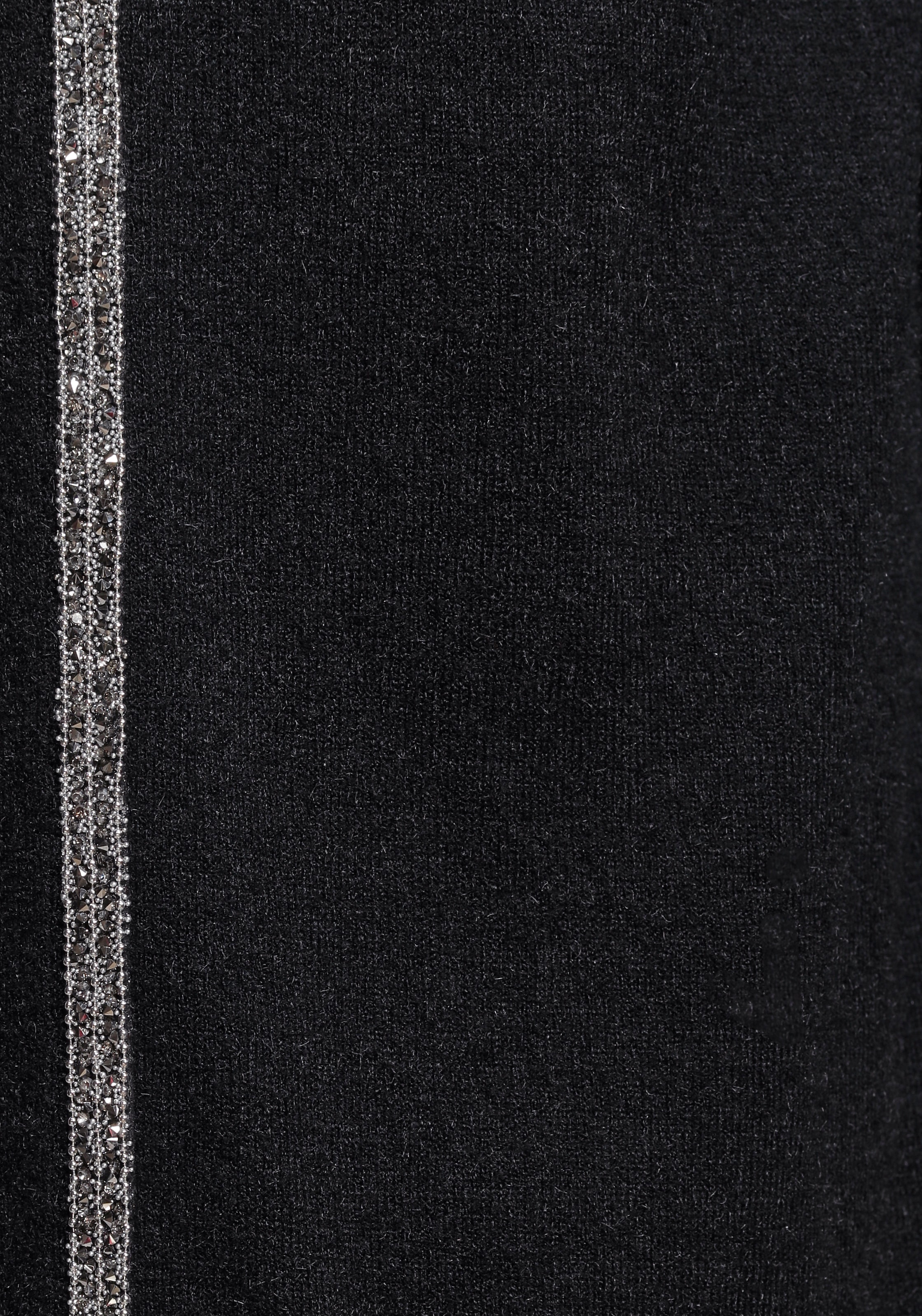Laura Scott Longstrickjacke, mit Kapuze und Schmuckband an der vorderen Kante