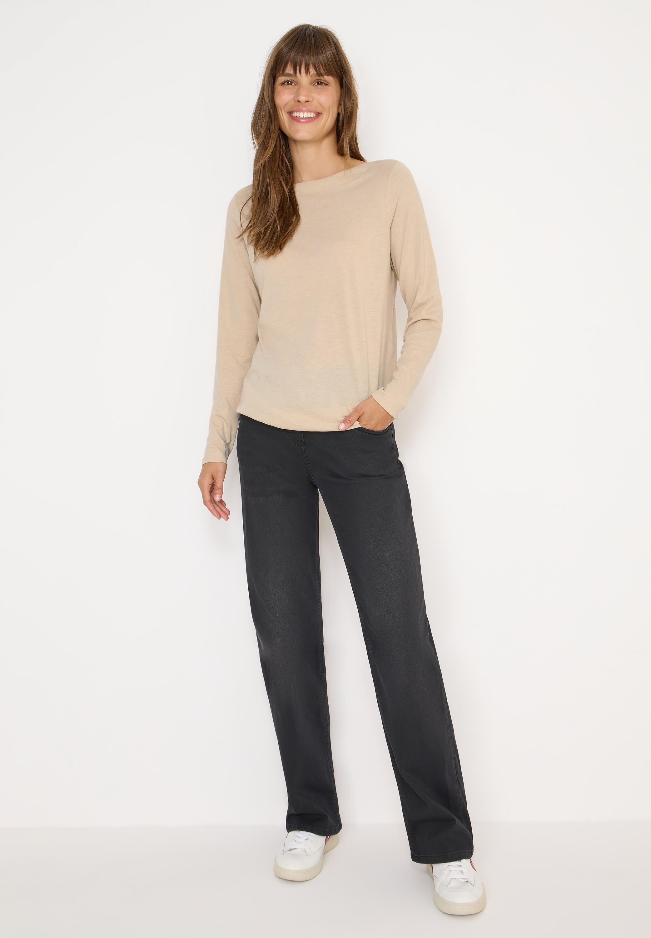 Thumbnail - Cecil Langarmshirt im Melange Look