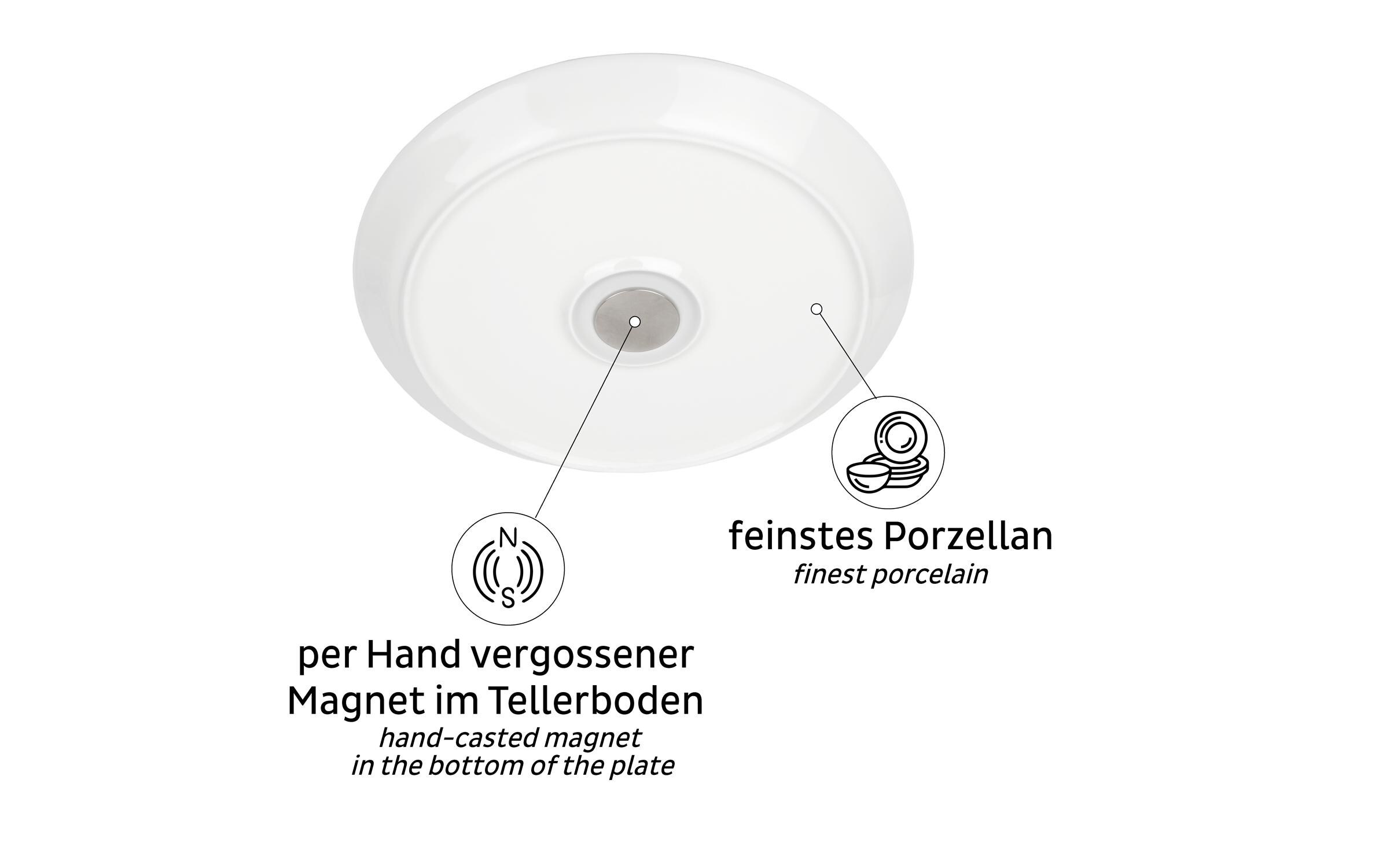silwy MAGNETIC SYSTEM Teller »Porzellan-Magnetteller«