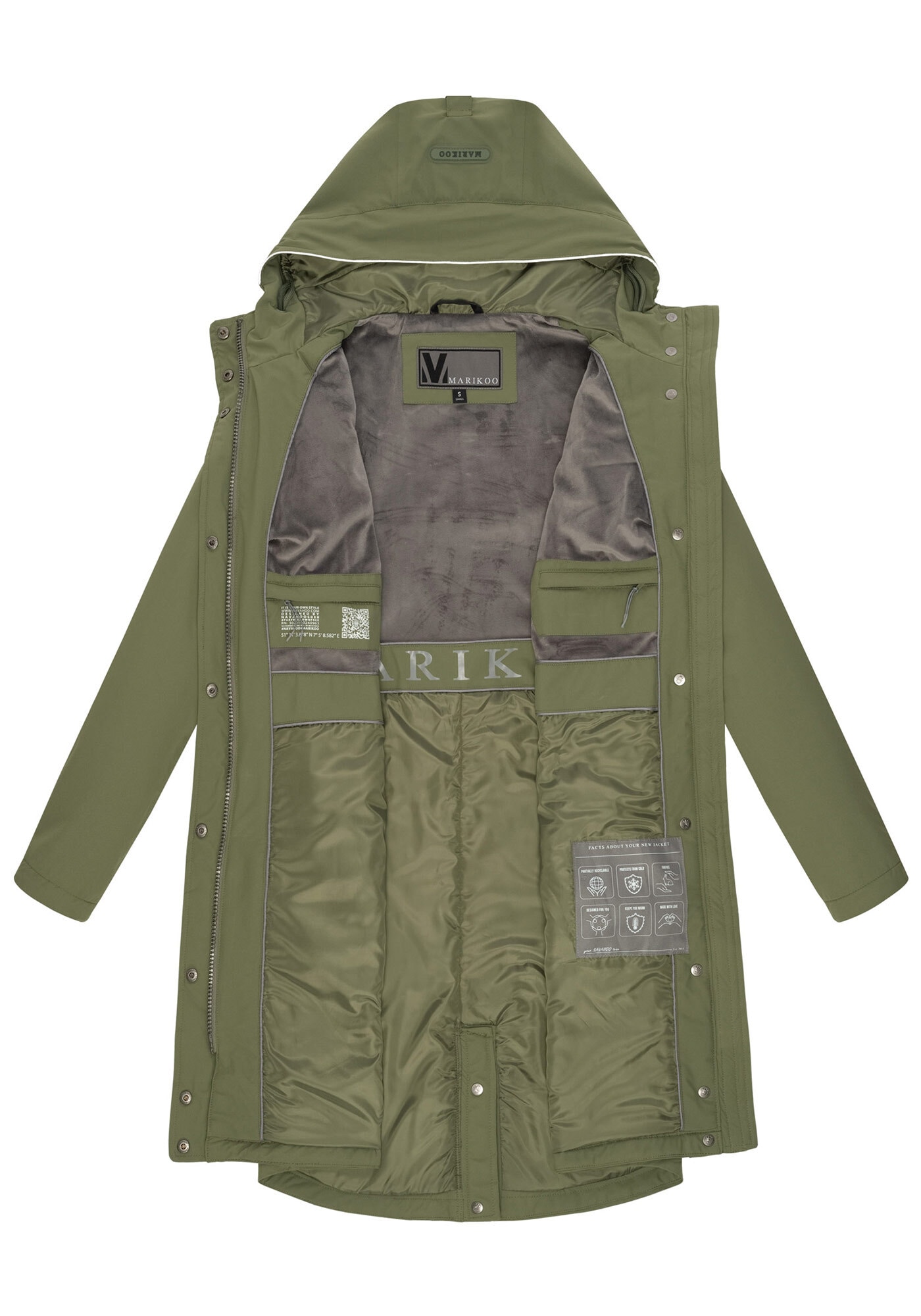 Marikoo Outdoorjacke »Megumii«, mit weichem Teddyfell innen