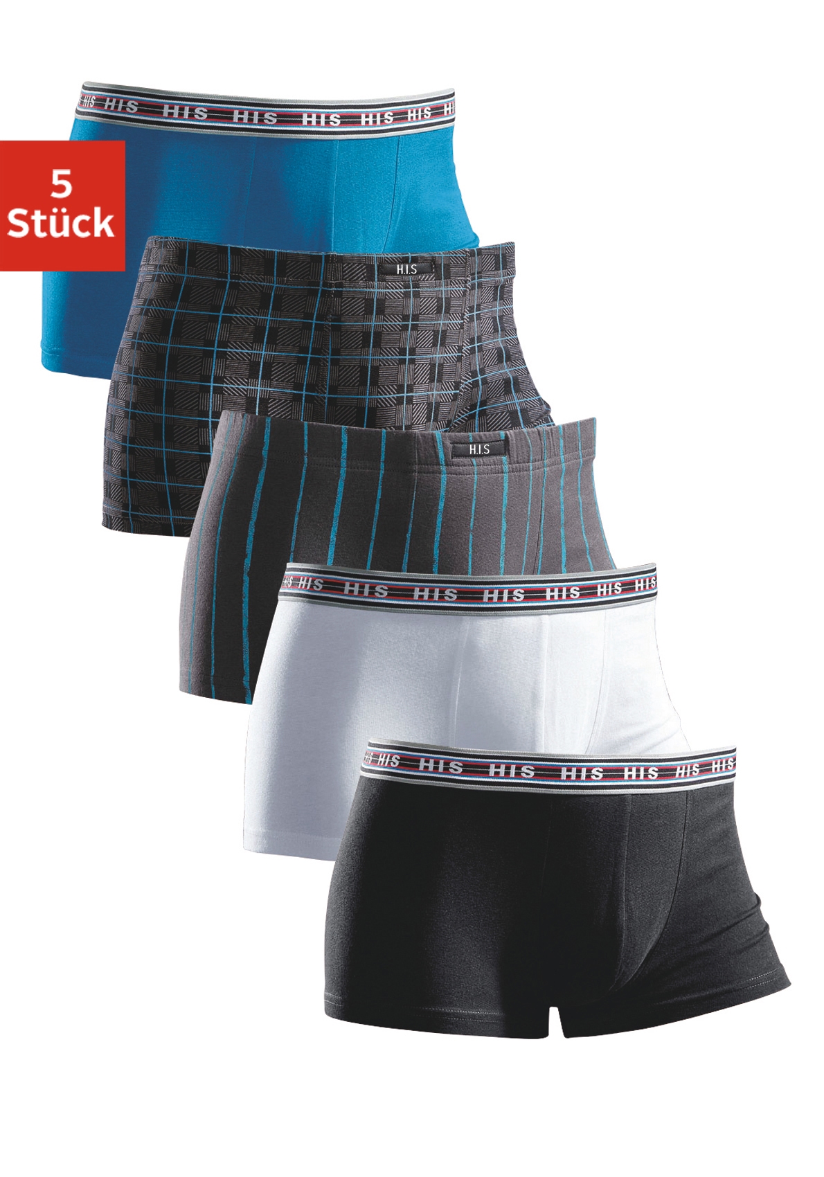 H.I.S Boxer "Boxershorts für Herren", (Packung, 5 St.), aus Baumwoll-Stretc günstig online kaufen