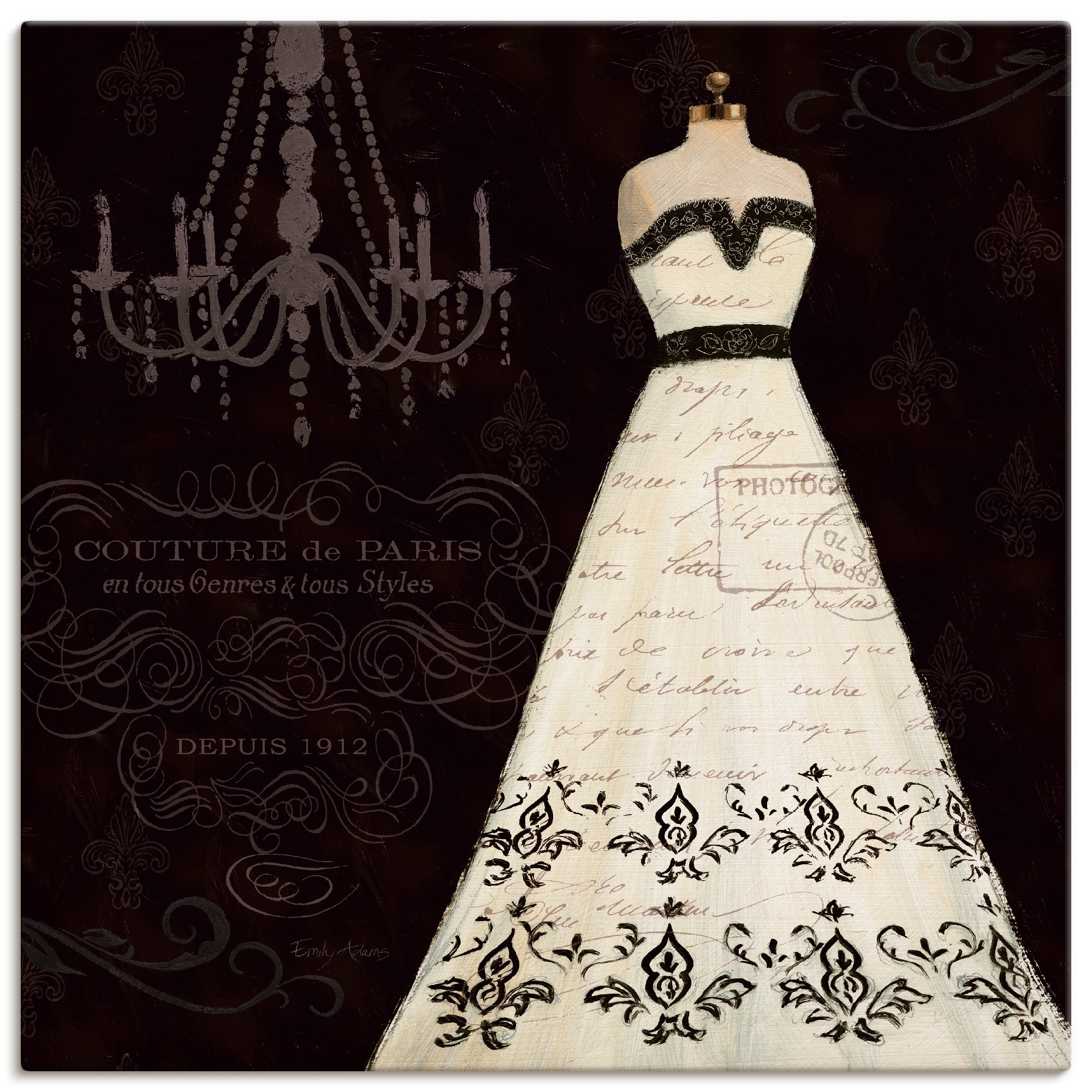 Artland Leinwandbild "Französisches Modelabel II" Mode 1 Stk. tlg. auf Keil günstig online kaufen