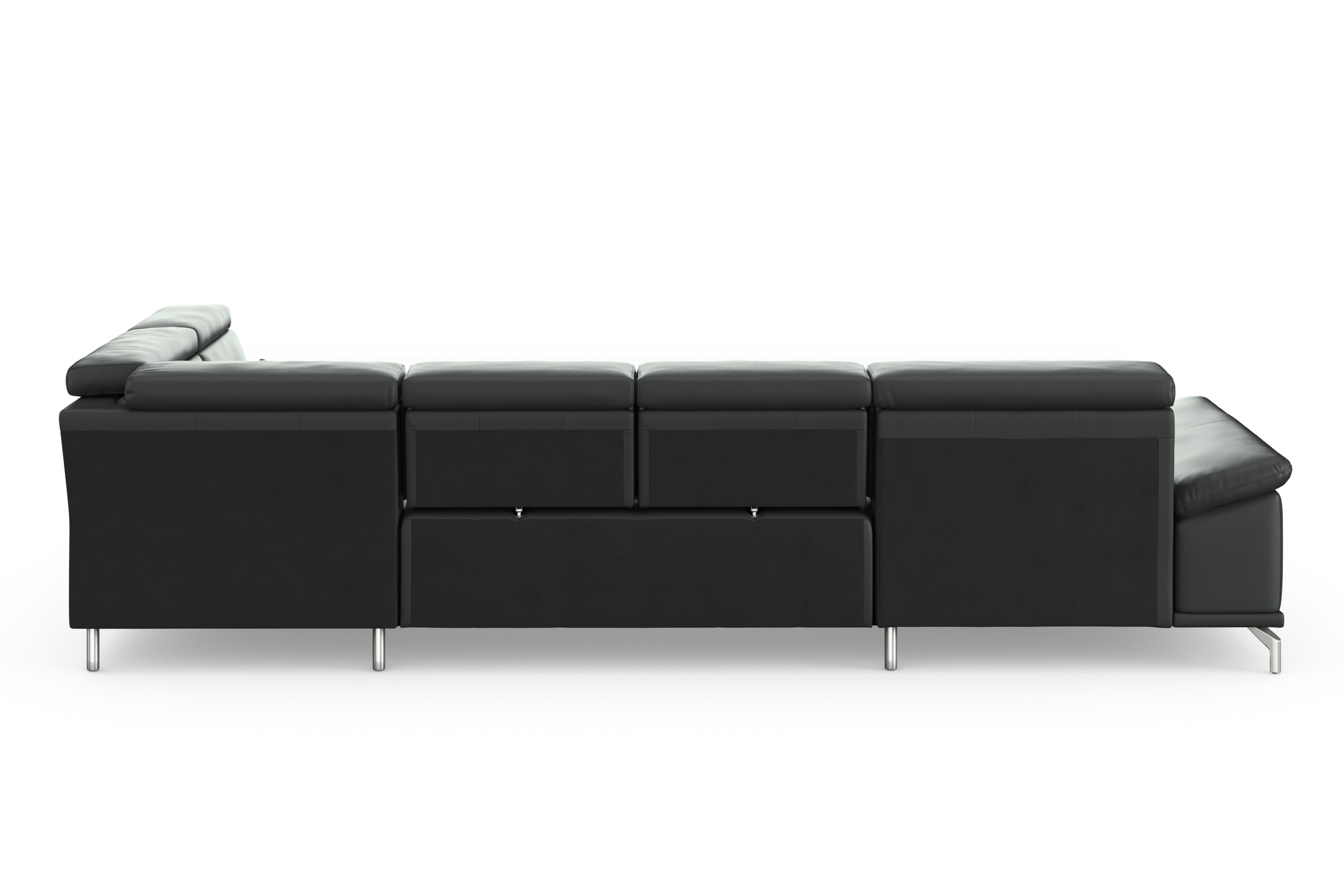 sit&more Wohnlandschaft »Cabrio U-Form, mit Sitztiefenverstellung, Arm- und Kopfteilverstellung«, 3 Nierenkissen, Federkern, optional Bettfunktion und Stauraum