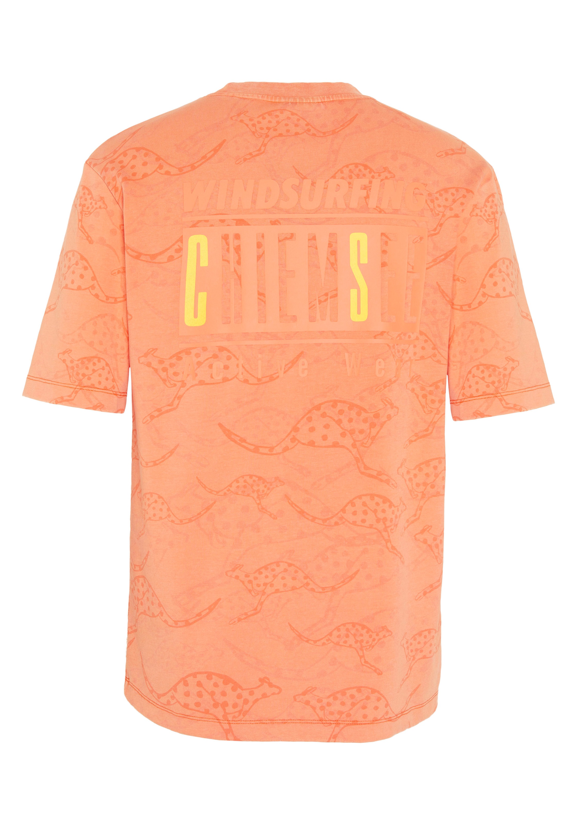 Print-Shirt CHIEMSEE, Damen, Gr. XS (34), melon, 100% Baumwolle, Rundhals, Shirts