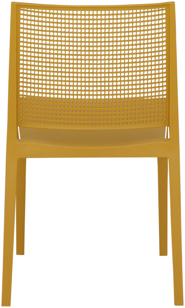 Siena Garden Gartensessel »Square 2er Set Stapelstuhl mustard« Set, 2 Stk. tlg. Gestell, Polypropylen/Glasfaser