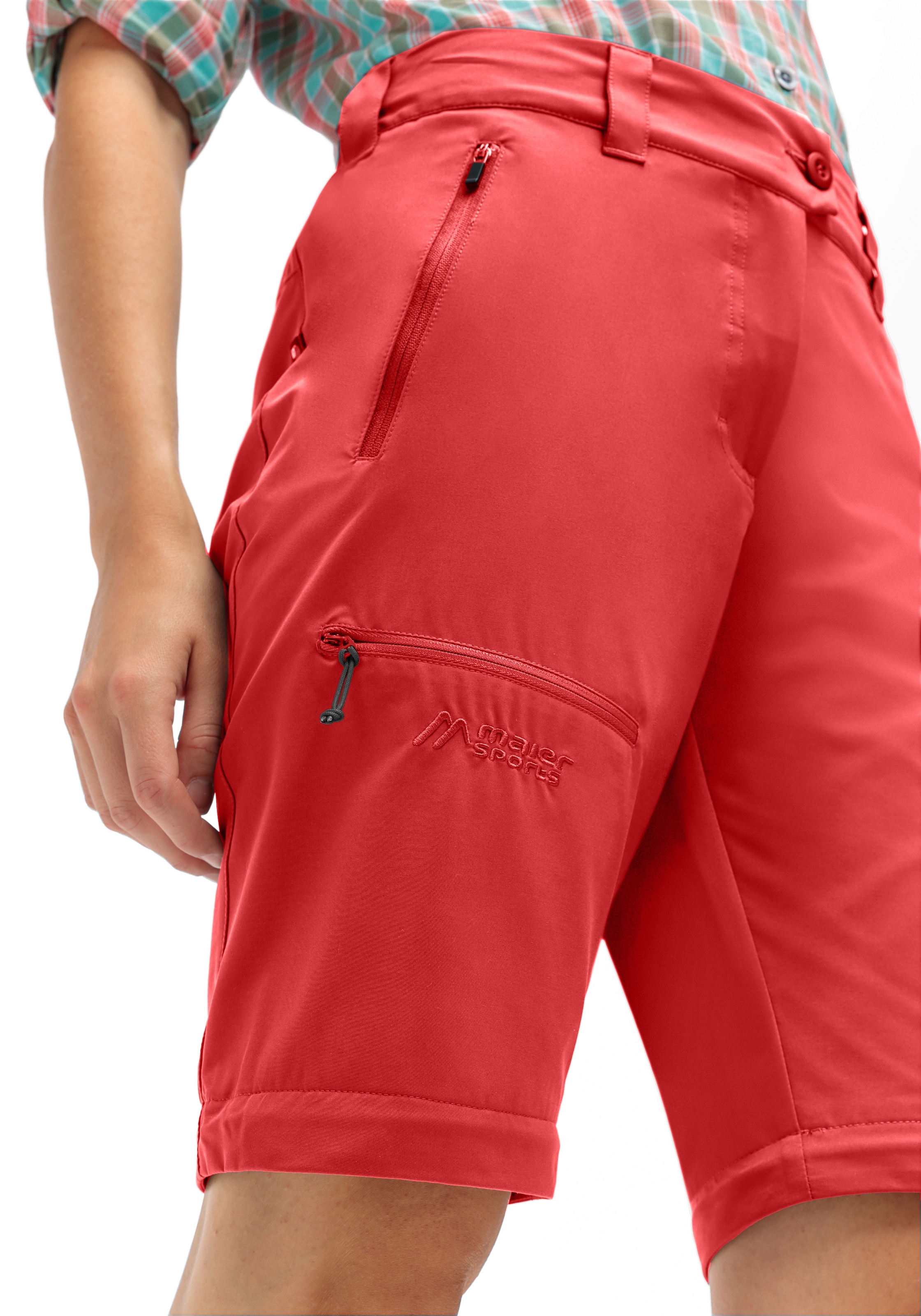 Maier Sports Outdoorhose »Nata Zip Loop«, Damen Wanderhose, Zip-Off Funktionshose, 3 Taschen, Regular Fit