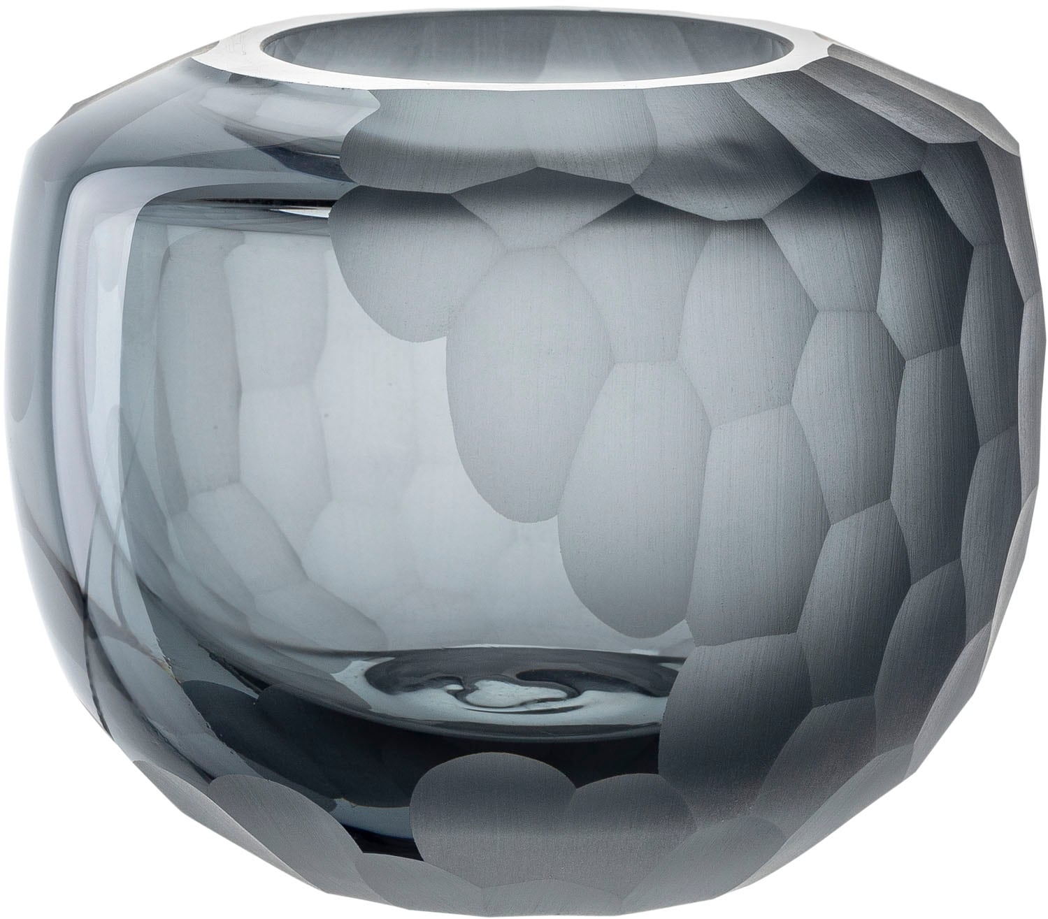 LEONARDO Tischvase "Dekovase BELLAGIO" aus Glas, anthrazitfarben, handgefertigt