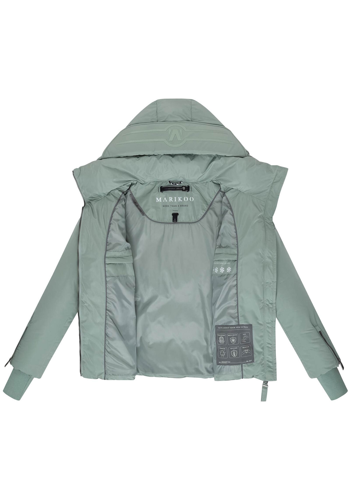 Marikoo Winterjacke »Aleynaa«, Winterjacke mit Taillengürtel