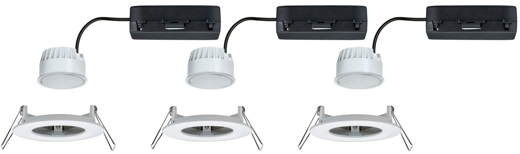 Paulmann LED Einbauleuchte »LED Einbauleuchte Nova Coin IP44 rund 78mm«, 3 flammig, Leuchtmittel LED-Modul | LED fest integriert, Memoryfunktion, Farbwechsler, Farbsteuerung, Dimmer, Smart Home