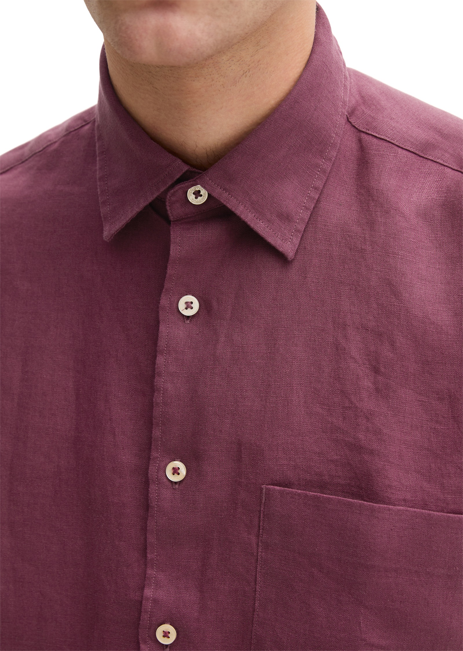 Marc O' Polo Men's Short Sleeve Shirt Red XXL 3
