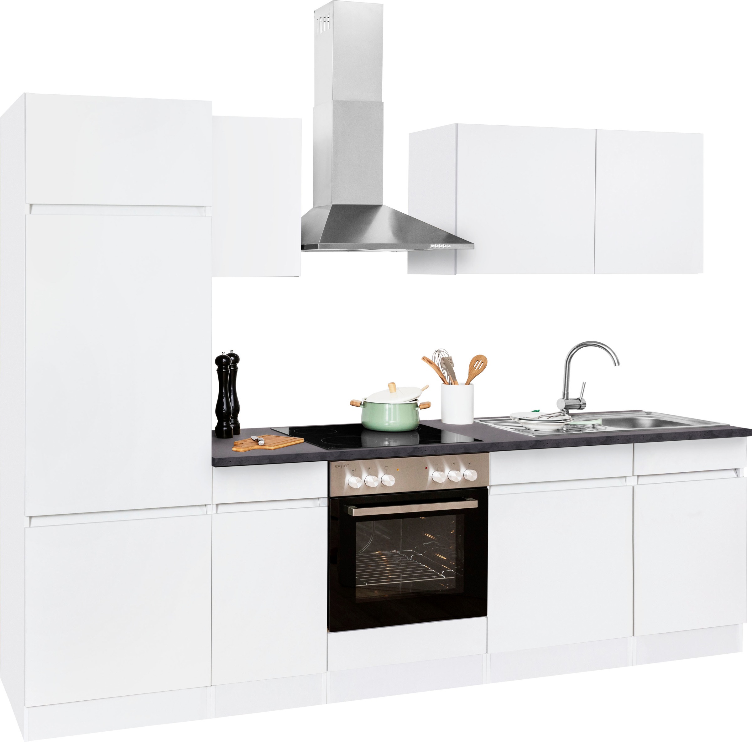 Thumbnail - OPTIFIT Küchenzeile "Roth", Breite 270 cm, wahlweise mit E-Geräten, mit Push-to-Open-Funktion