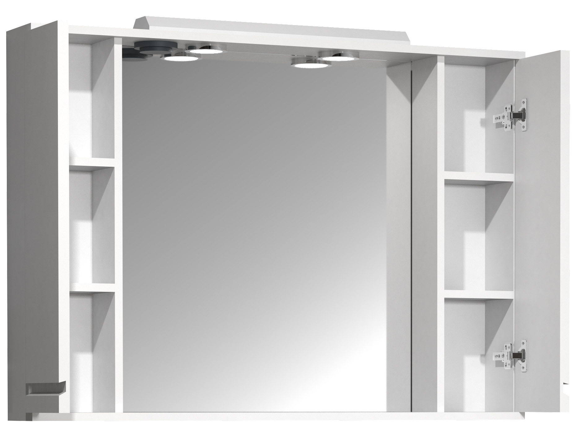VCM Badspiegel »VCM Badschrank zeitlos | Maße ca. H. 71 x B. 100 x T. 14 cm | ausreichend Stauraum | Spiegelschrank mit Beleuchtung - Silora XL«, (VCM Silora)