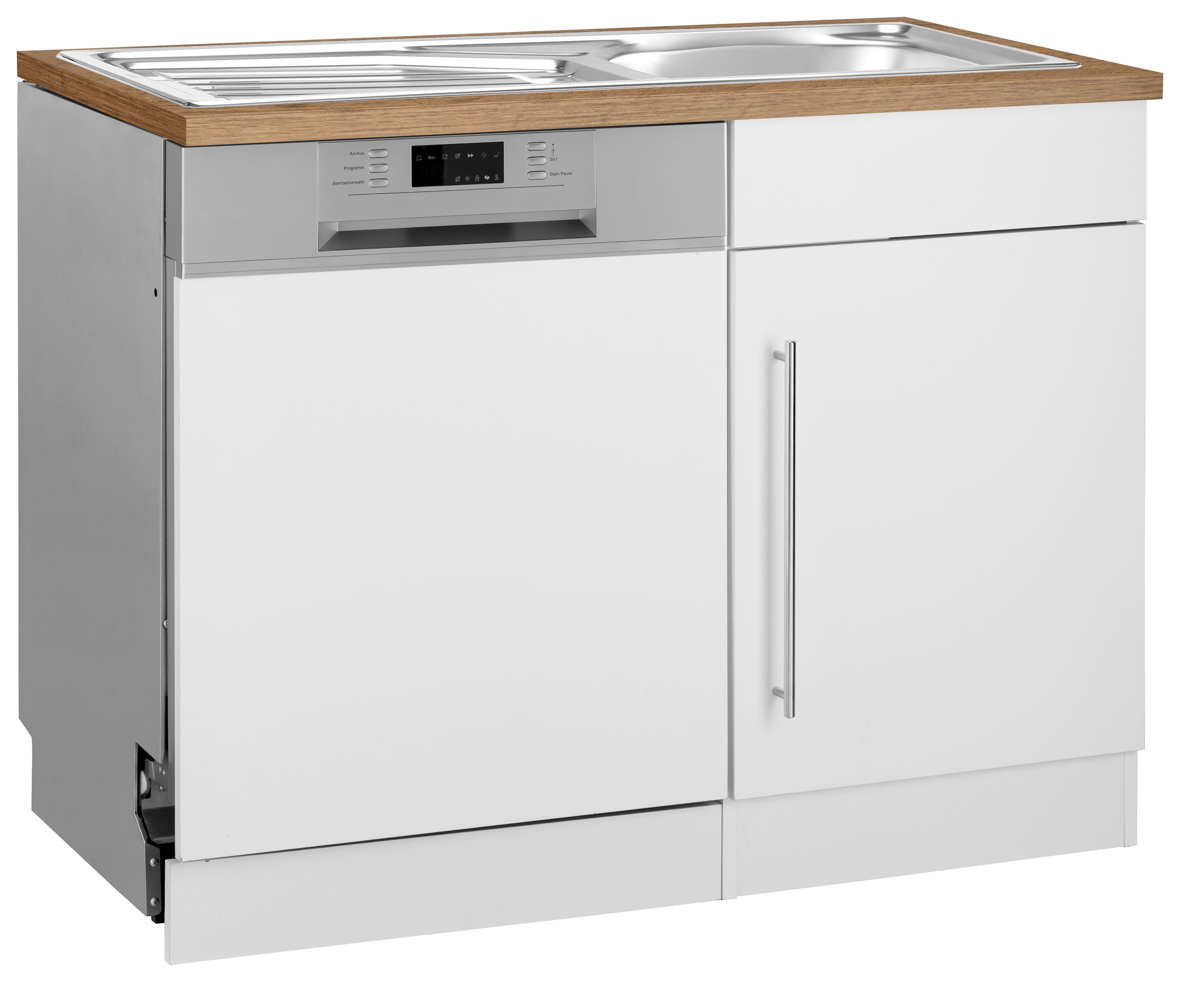 KOCHSTATION Spülenschrank »KS-Samos«, 110 cm breit, inkl. Tür/Sockel für Geschirrspüler