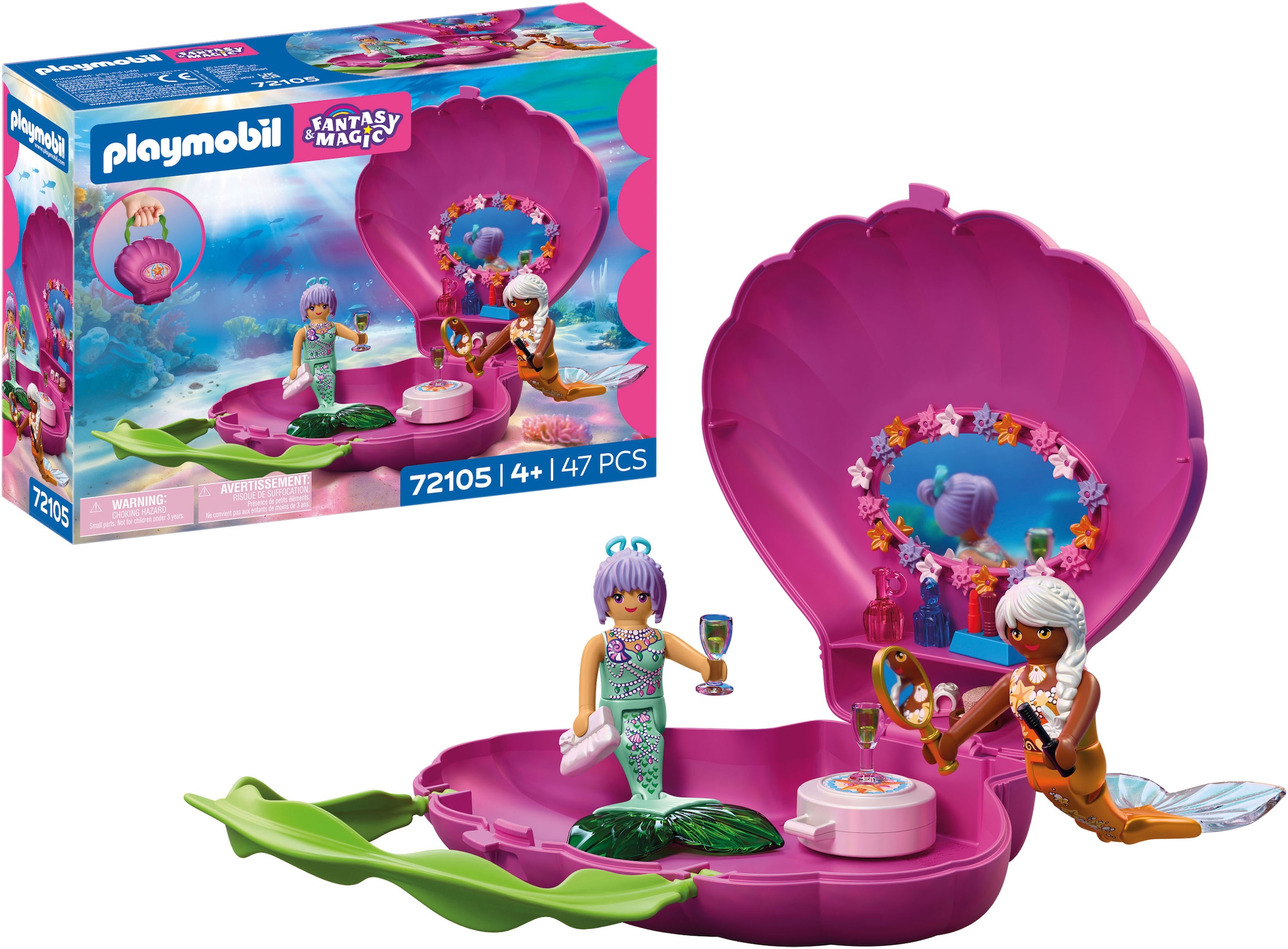 Playmobil® Konstruktions-Spielset »Muscheltasche Meerjungfrauen (72105), Fantasy & Magic«