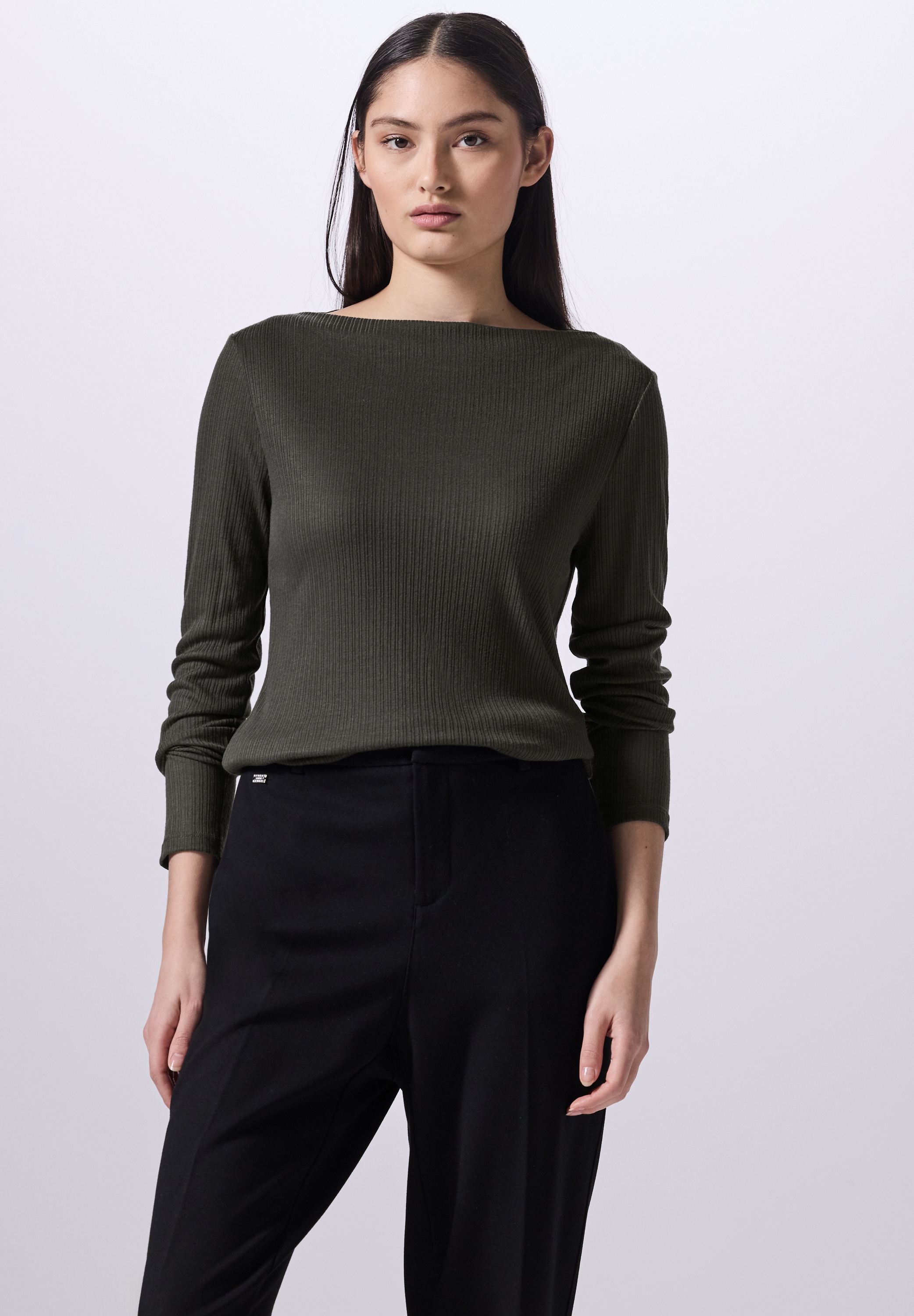STREET ONE STUDIO Langarmshirt, mit U-Boot-Ausschnitt