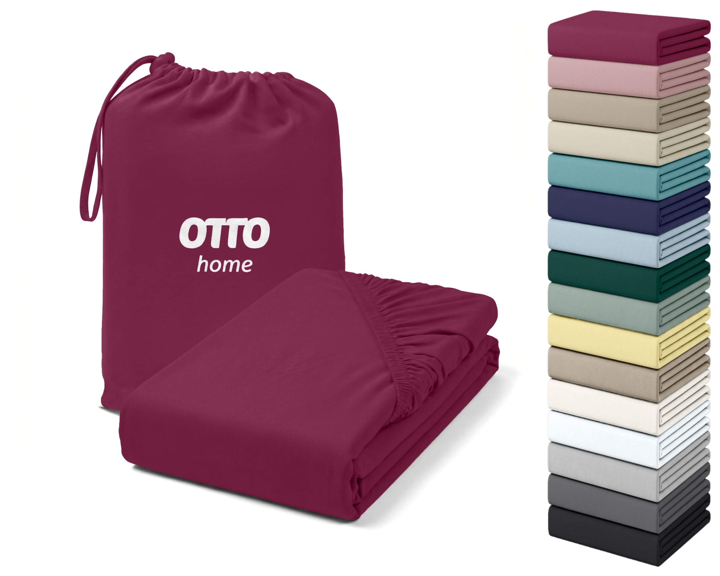 OTTO home Spannbettlaken "Cremona, Basic & Premium Qualität mit Elasthan" Bettlaken für Matratzen von 20-25 cm Höhe, 96% Baumwolle & 4% Elasthan