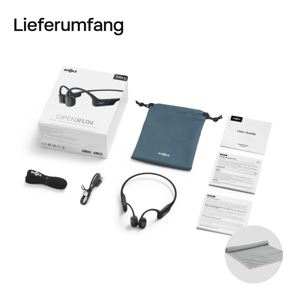 Shokz Open-Ear-Kopfhörer »OpenRun Mini USB-C + Cooling Towel«