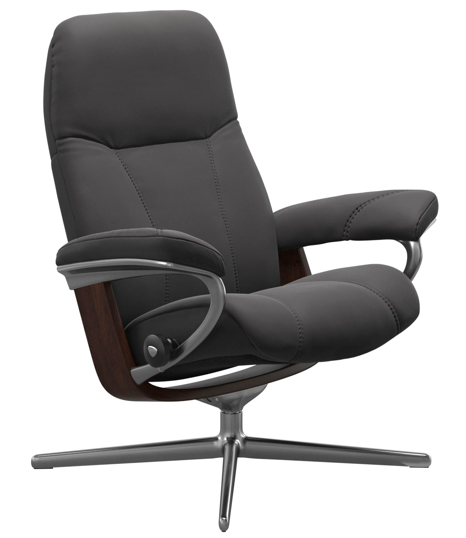 Stressless Consul Recliner Size M Cross Base rock paloma Leather 2