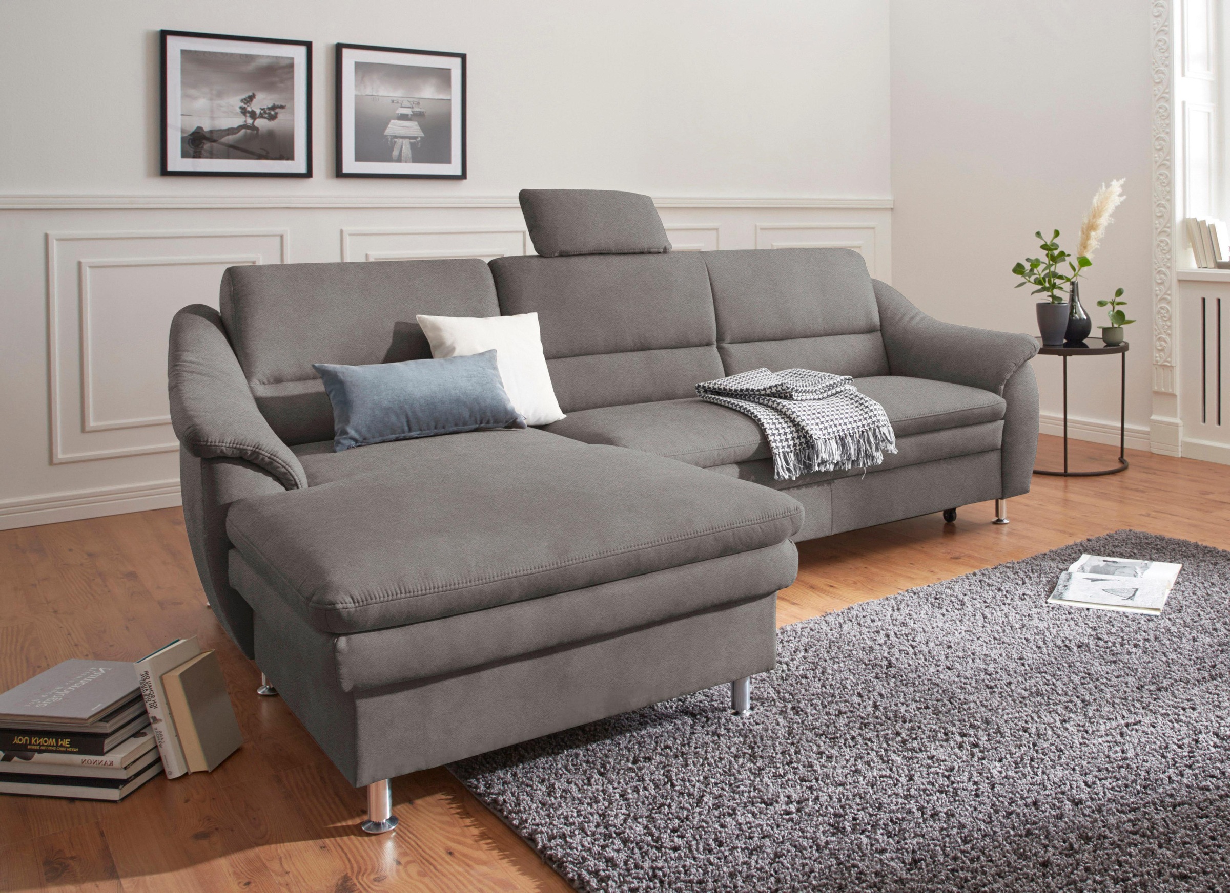 sit&more Ecksofa »Cardoso L-Form«, mit Federkern, wahlweise mit Bettfunktion