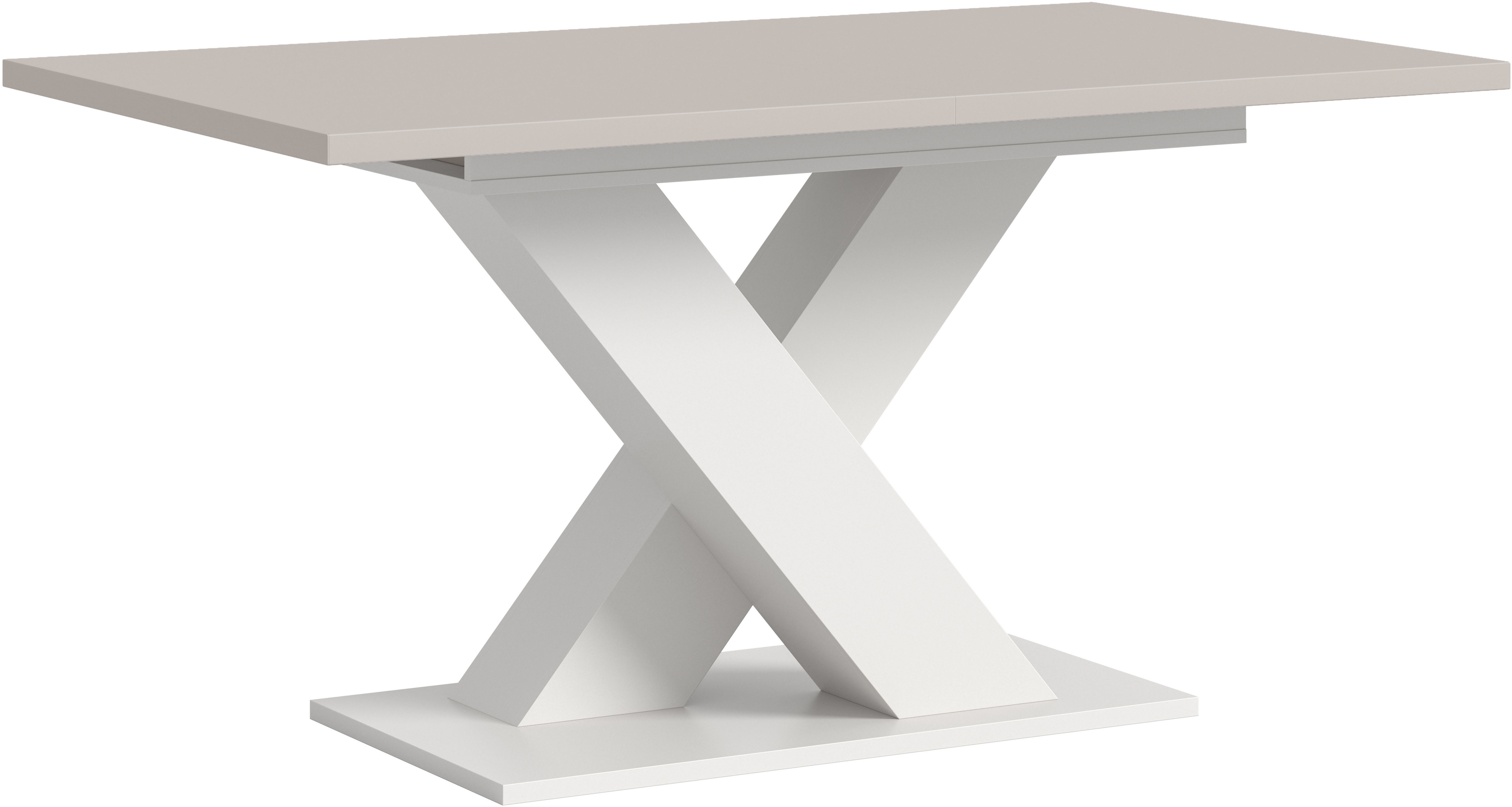 Home affaire Esstisch "Motus, ausziehbar 150 -190 cm, inklusive 40 cm Einlegeplatte" Set, 1 Stk. tlg. X-Gestell mit Bodenplatte, Tisch, Küchentisch, Esszimmer, Küche