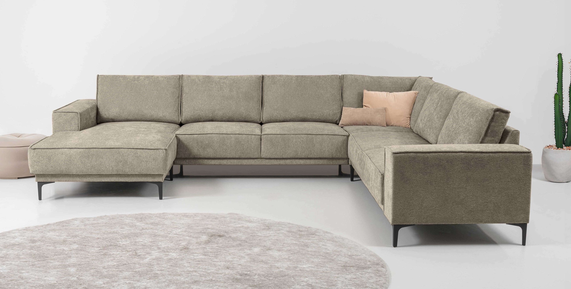 OTTO home Wohnlandschaft "XXL Sofa Oland, Struktur, Flachgewebe, Luxus-Micr günstig online kaufen