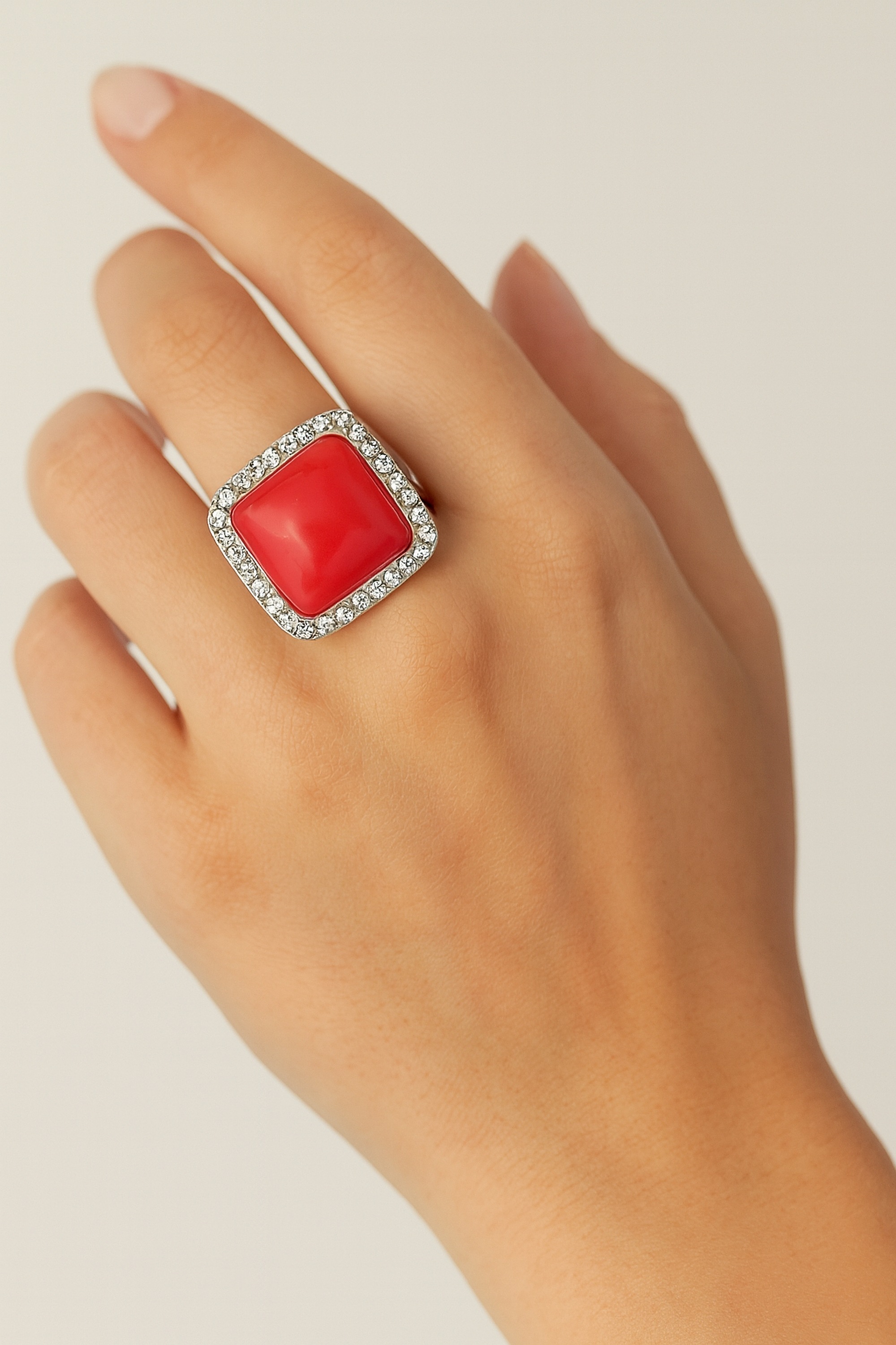 COLLEZIONE ALESSANDRO Fingerring »Bling Red«