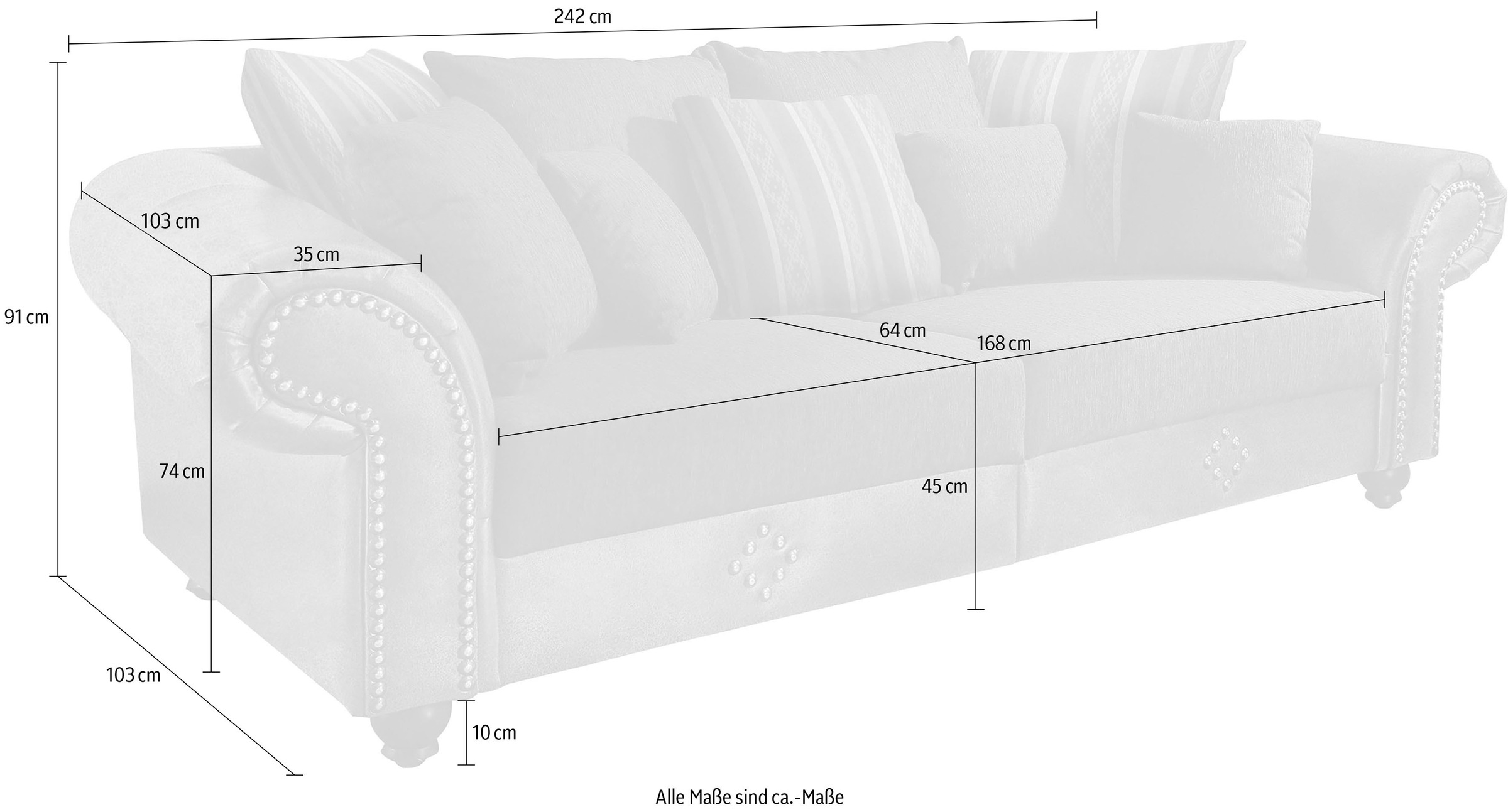 Home affaire Big-Sofa "King George" günstig online kaufen