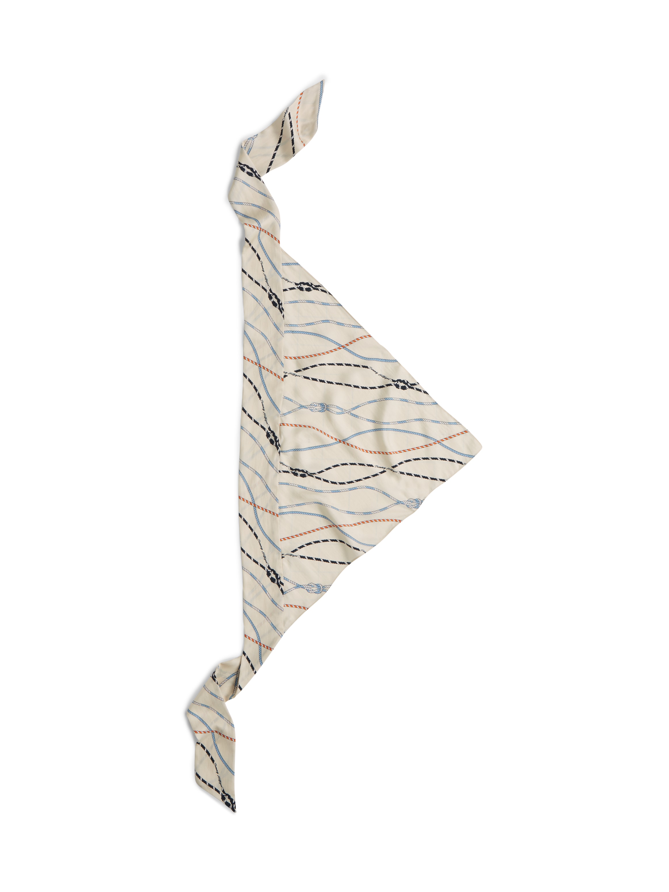 Tommy Hilfiger Modeschal »TH NAUTICAL SILK TRIANGLE« aus reiner Seide mit Seil-Print