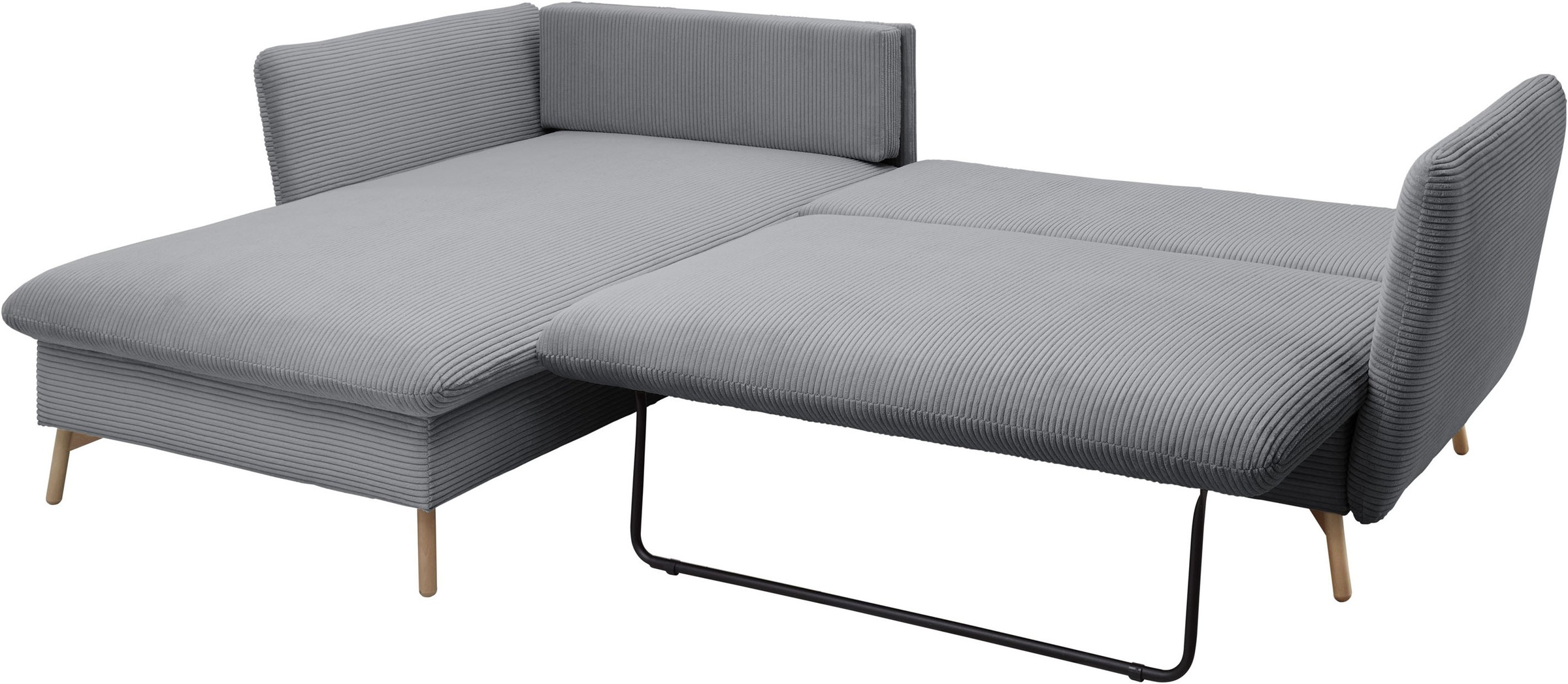 andas Ecksofa »MERLE, 258 cm, L-Form, traumhafter Cord,«, mit Bettfunktion und Bettkasten, Liegefläche 224 x 139