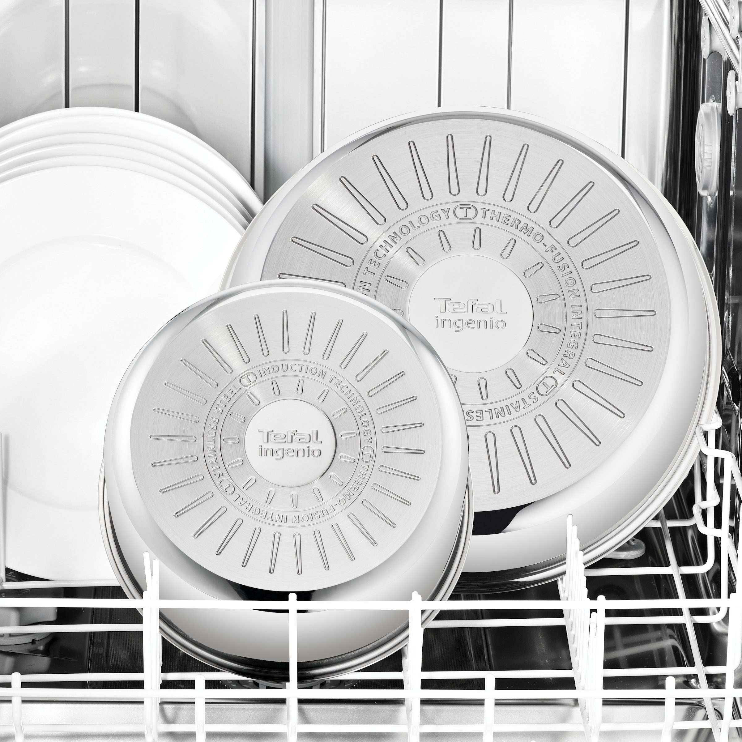 Tefal Pfannen-Set »Ingenio Emotion« Edelstahl Set, 3 tlg. abnehmbarer Ingenio-Griff, stapelbar, unversiegelt, induktionsgeeignet