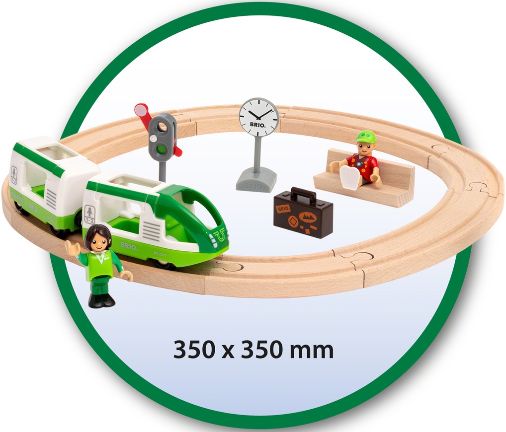 BRIO® Spielzeug-Eisenbahn »BRIO® WORLD, Starter Set Reisezug«, FSC® - schützt Wald - weltweit